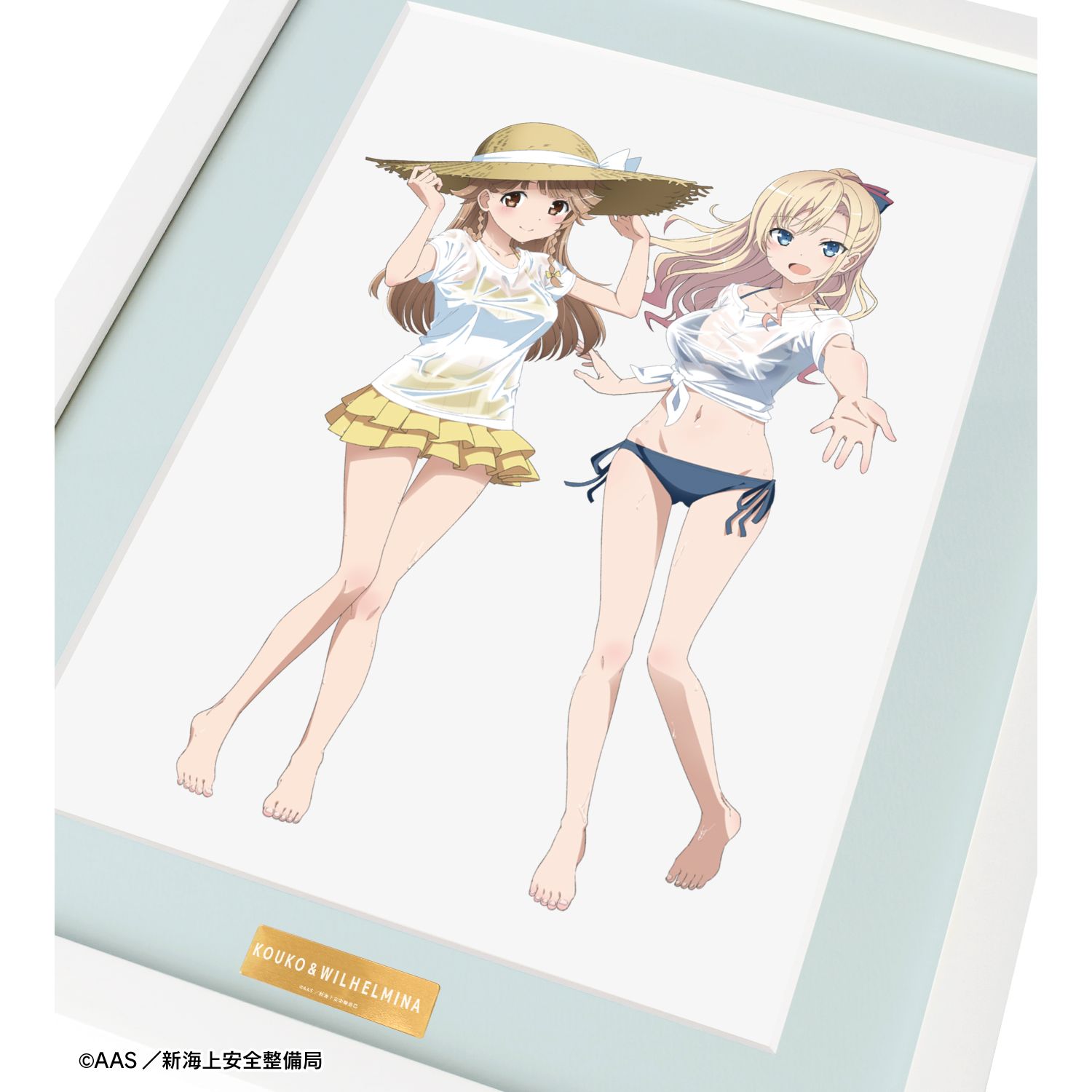 劇場版 ハイスクール・フリート 描き下ろし 納沙 幸子&ヴィルヘルミーナ 海辺ver. キャラファイングラフ 图片 3 | AniSmile