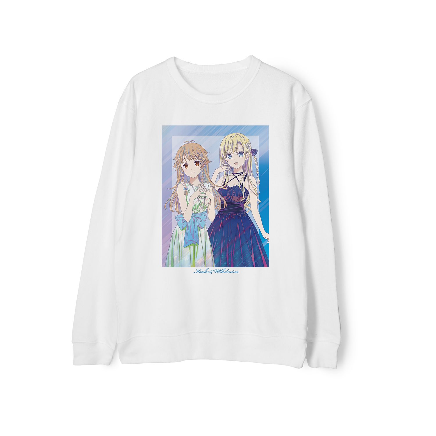 劇場版 ハイスクール・フリート 描き下ろし 納沙 幸子&ヴィルヘルミーナ パーティードレスver. Ani-Art clear label 第2弾 トレーナーメンズ(サイズ/XXL) - AniSmile