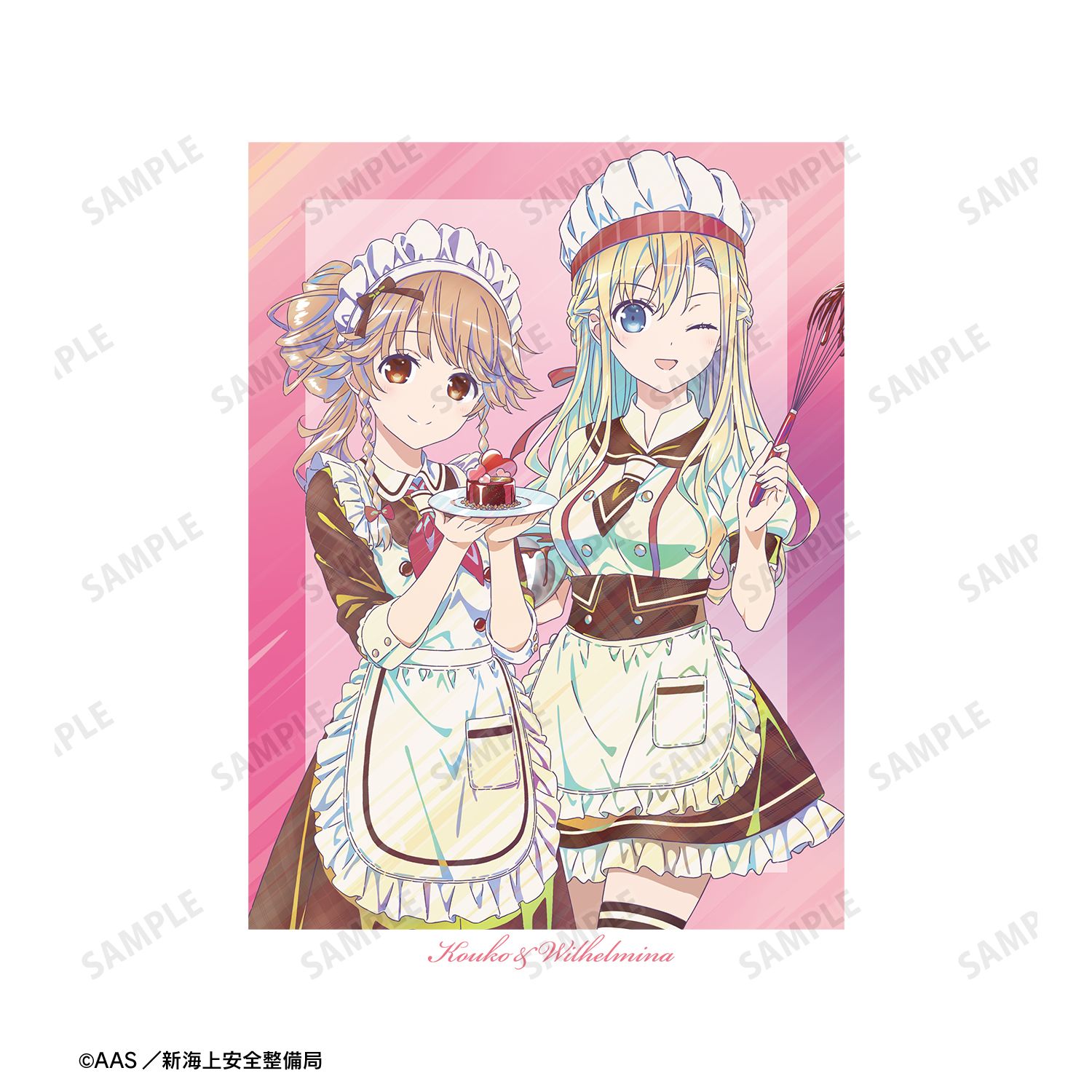 劇場版 ハイスクール・フリート 描き下ろし 納沙 幸子&ヴィルヘルミーナ バレンタインver. Ani-Art clear label 第2弾 トレーナーメンズ(サイズ/XL) 图片 3 | AniSmile