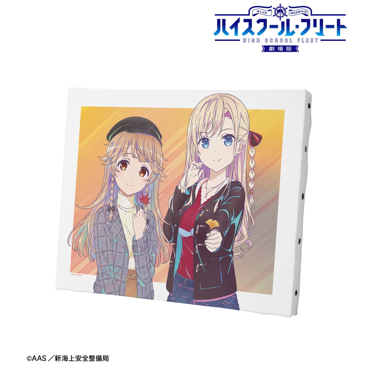 劇場版 ハイスクール・フリート 描き下ろし 納沙 幸子&ヴィルヘルミーナ 紅葉狩りver. Ani-Art clear label 第2弾 キャンバスボード 图片 2 | AniSmile