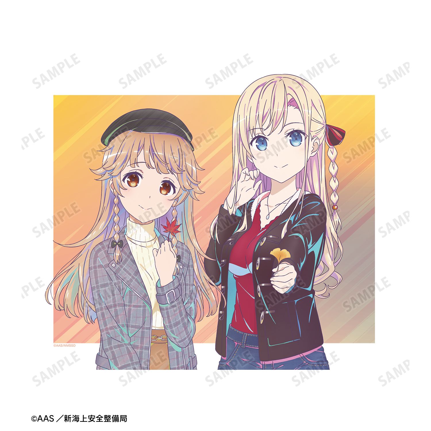 劇場版 ハイスクール・フリート 描き下ろし 納沙 幸子&ヴィルヘルミーナ 紅葉狩りver. Ani-Art clear label 第2弾 キャンバスボード 图片 3 | AniSmile