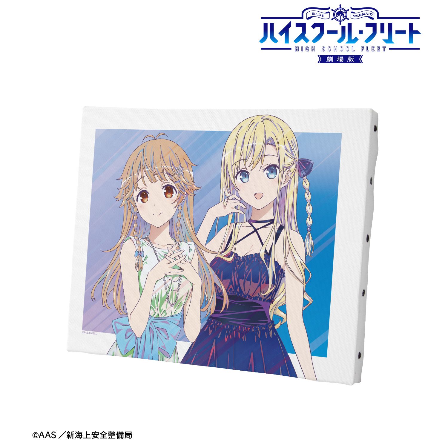 劇場版 ハイスクール・フリート 描き下ろし 納沙 幸子&ヴィルヘルミーナ パーティードレスver. Ani-Art clear label 第2弾 キャンバスボード 图片 2 | AniSmile