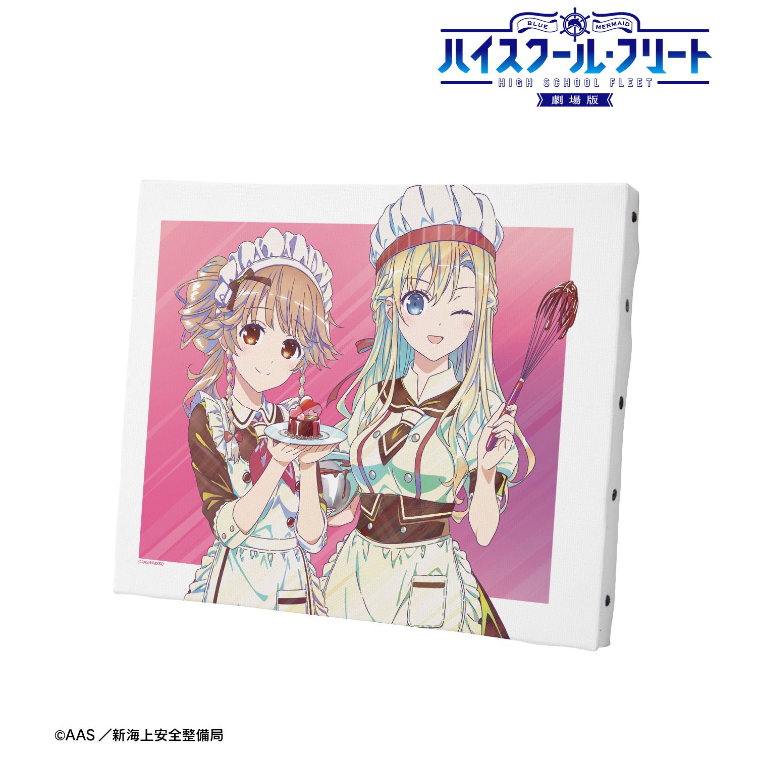 劇場版 ハイスクール・フリート 描き下ろし 納沙 幸子&ヴィルヘルミーナ バレンタインver. Ani-Art clear label 第2弾 キャンバスボード 图片 2 | AniSmile