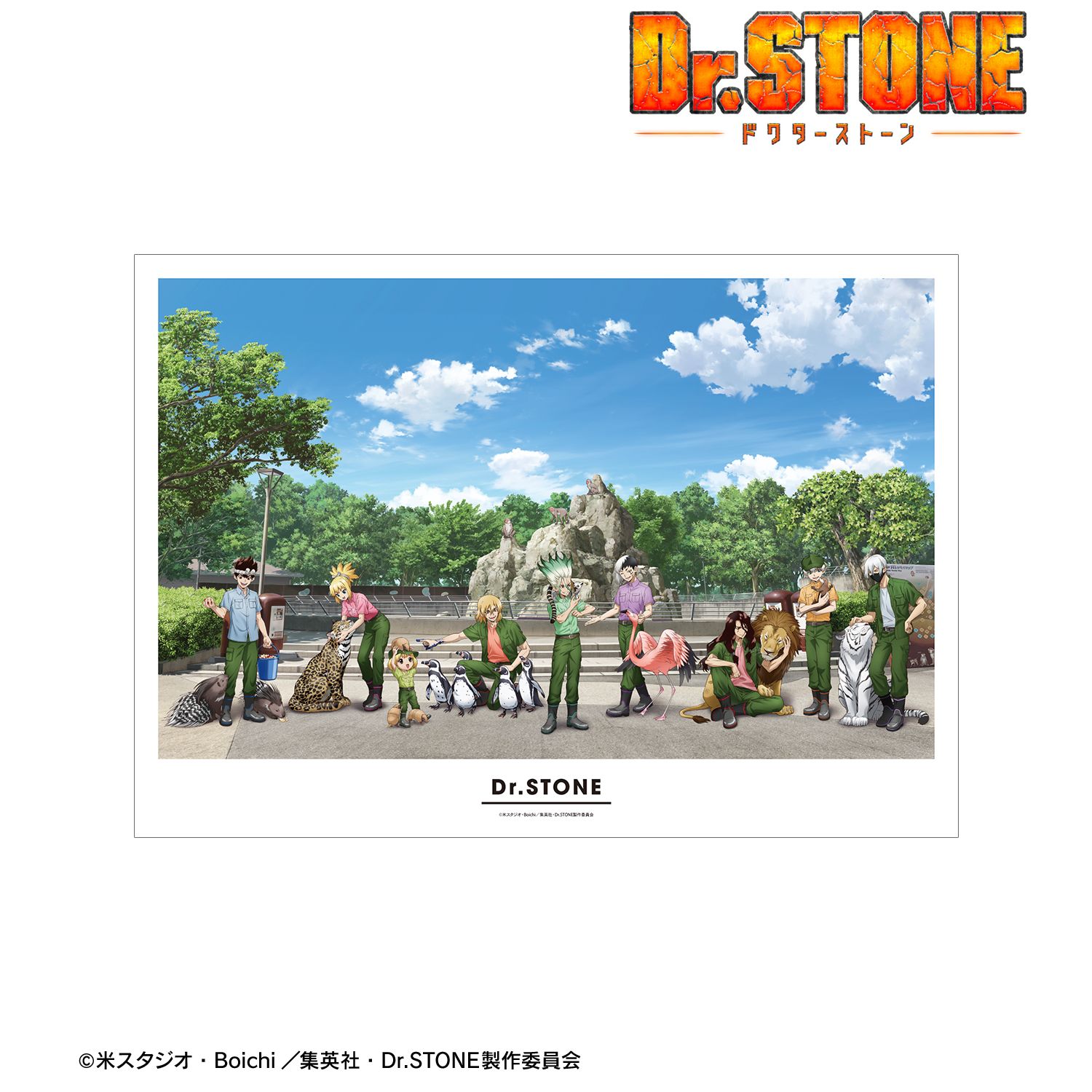 TVアニメ「Dr.STONE」 描き下ろし 集合 飼育係ver. A3マット加工ポスター Image 2 | AniSmile