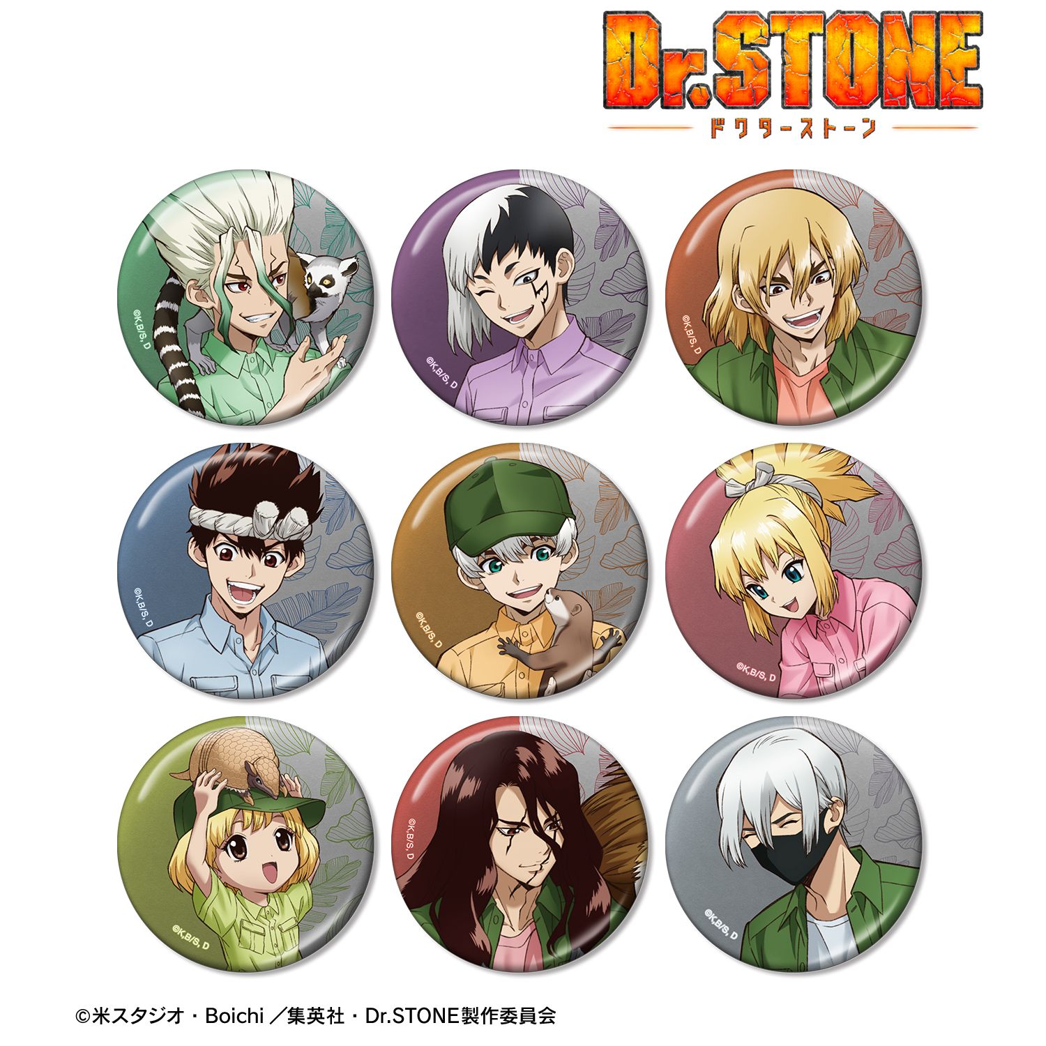 TVアニメ「Dr.STONE」 描き下ろし 飼育係ver. トレーディングメタリック缶バッジ(単位/単品) 图片 3 | AniSmile