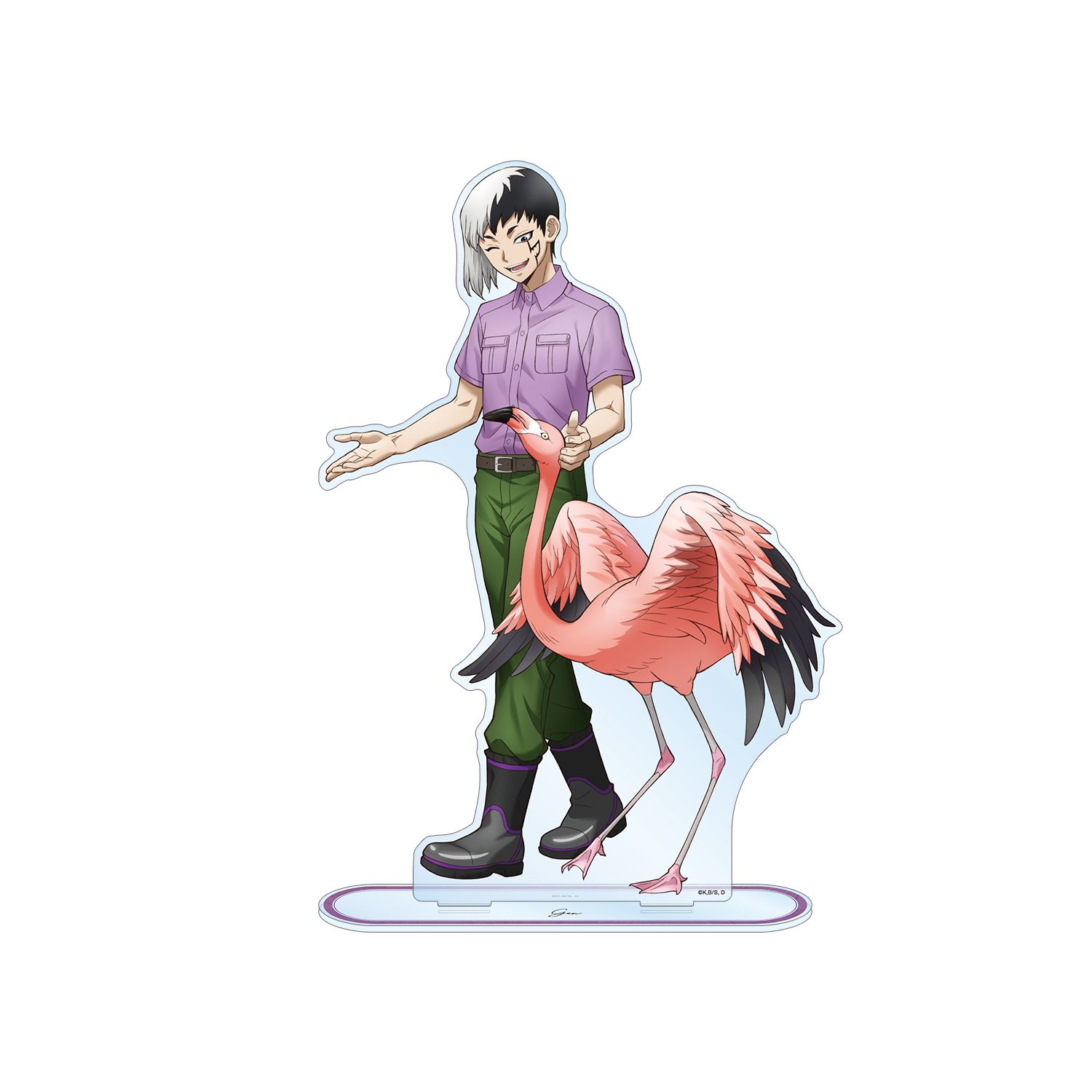 TVアニメ「Dr.STONE」 描き下ろし あさぎりゲン 飼育係ver. 特大アクリルスタンド - official product image | AniSmile