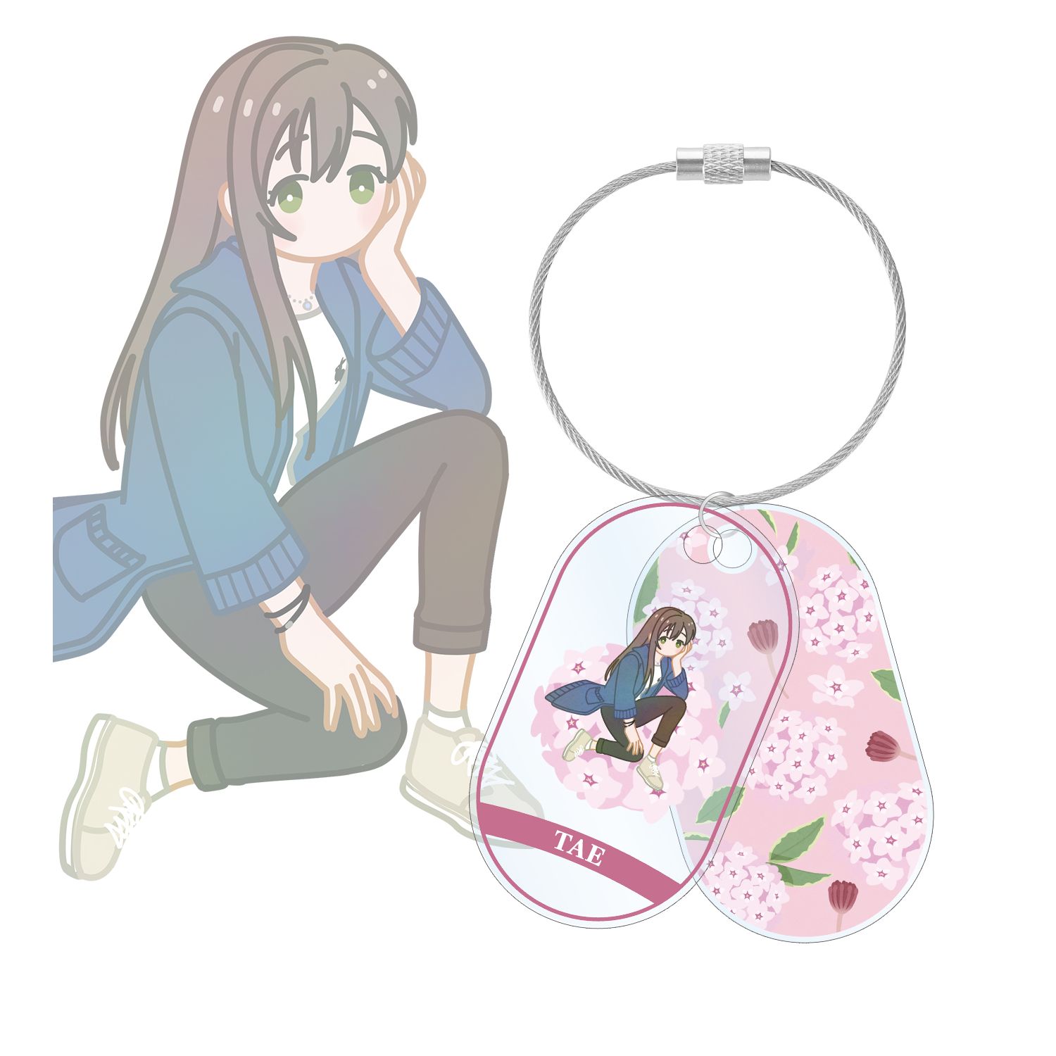 バンドリ! ガールズバンドパーティ! 花園 たえ Botania 2連ワイヤーアクリルキーホルダー - AniSmile