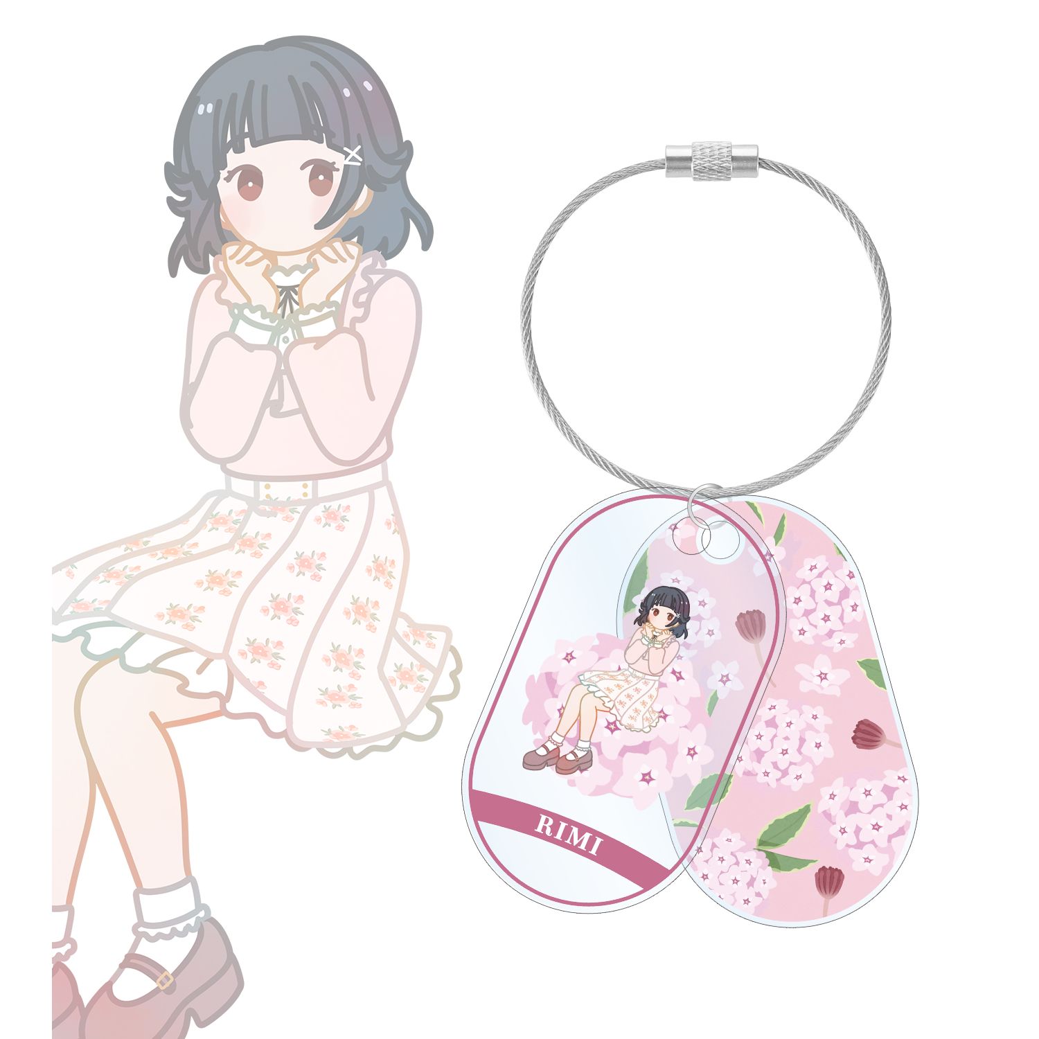 バンドリ! ガールズバンドパーティ! 牛込 りみ Botania 2連ワイヤーアクリルキーホルダー Image 2 | AniSmile