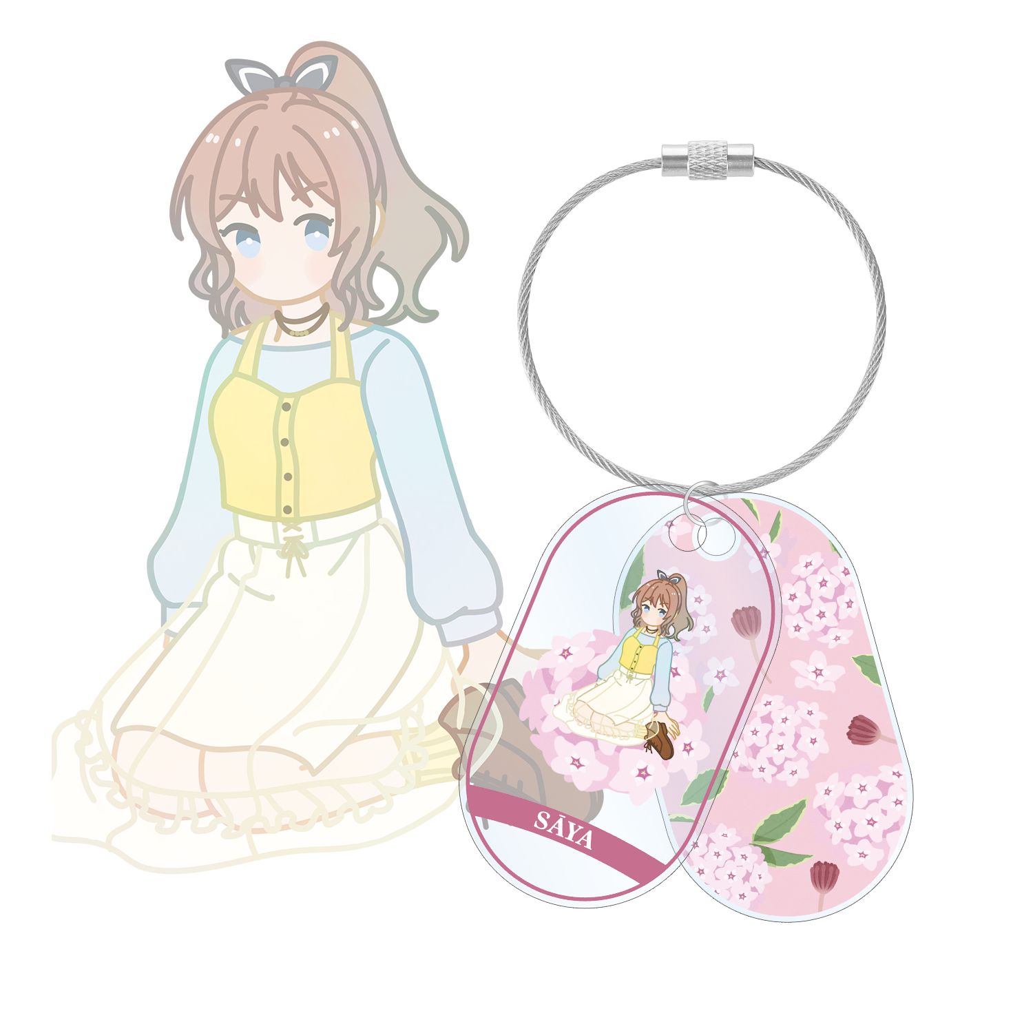バンドリ! ガールズバンドパーティ! 山吹 沙綾 Botania 2連ワイヤーアクリルキーホルダー Image 2 | AniSmile