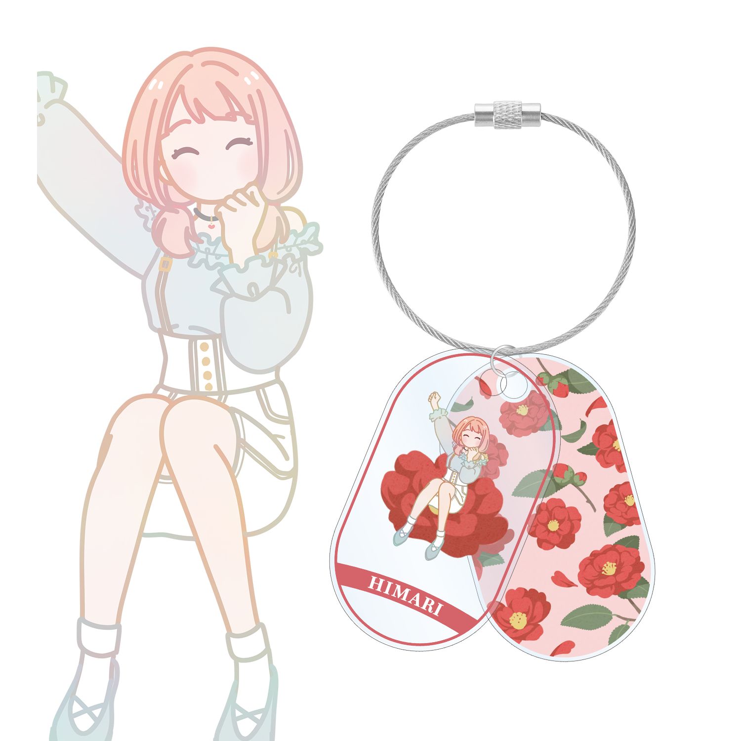 バンドリ! ガールズバンドパーティ! 上原 ひまり Botania 2連ワイヤーアクリルキーホルダー - AniSmile