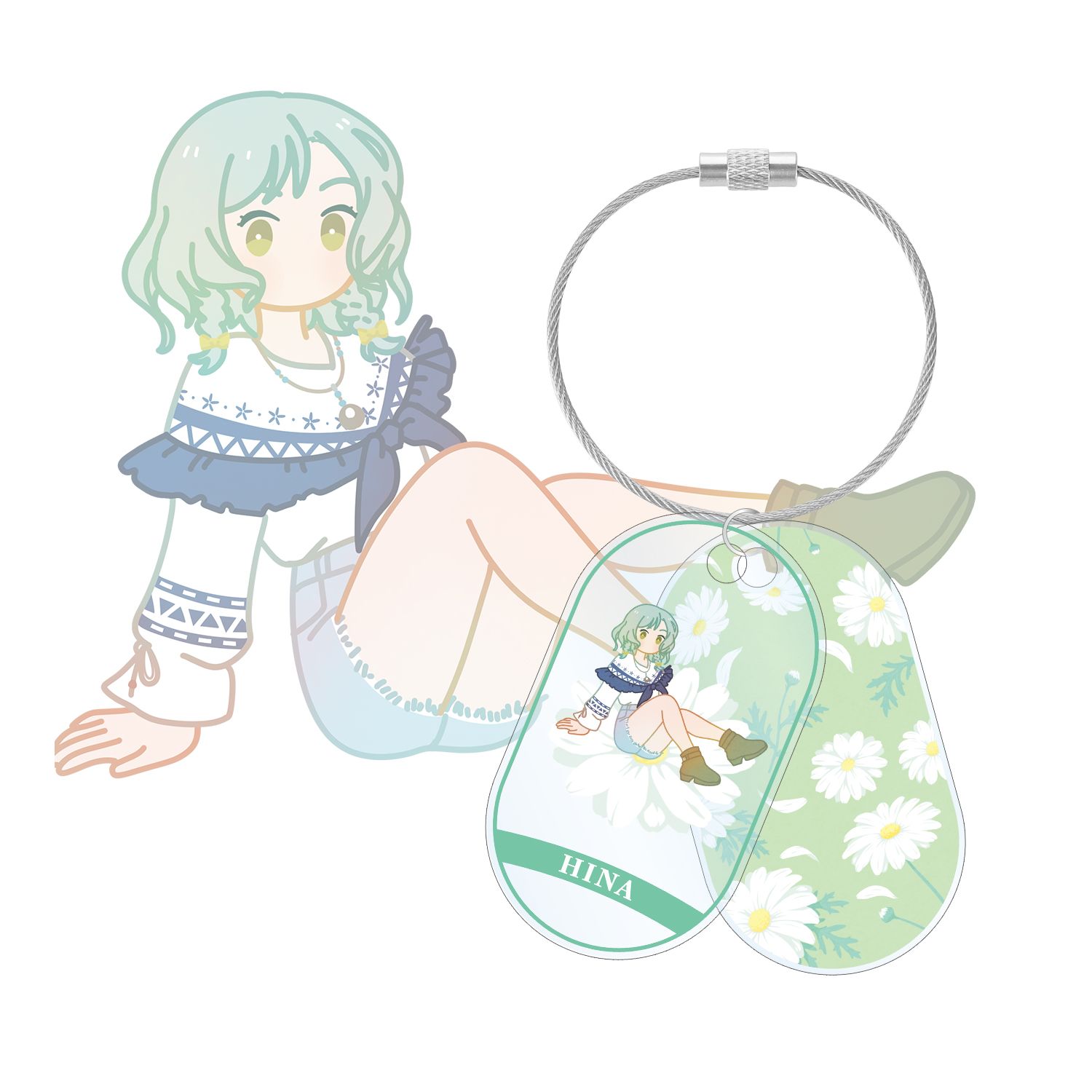 バンドリ! ガールズバンドパーティ! 氷川 日菜 Botania 2連ワイヤーアクリルキーホルダー Image 2 | AniSmile
