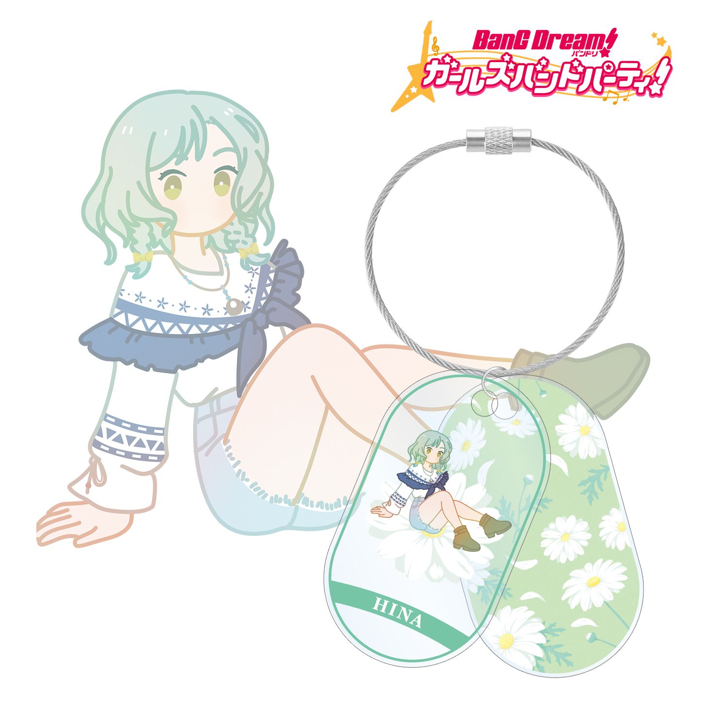 バンドリ! ガールズバンドパーティ! 氷川 日菜 Botania 2連ワイヤーアクリルキーホルダー Image 3 | AniSmile