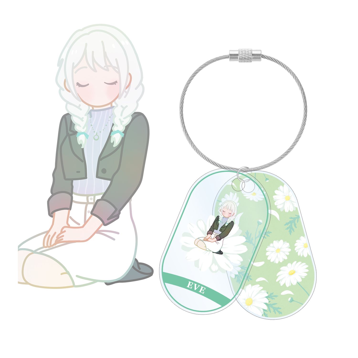 バンドリ! ガールズバンドパーティ! 若宮 イヴ Botania 2連ワイヤーアクリルキーホルダー - AniSmile