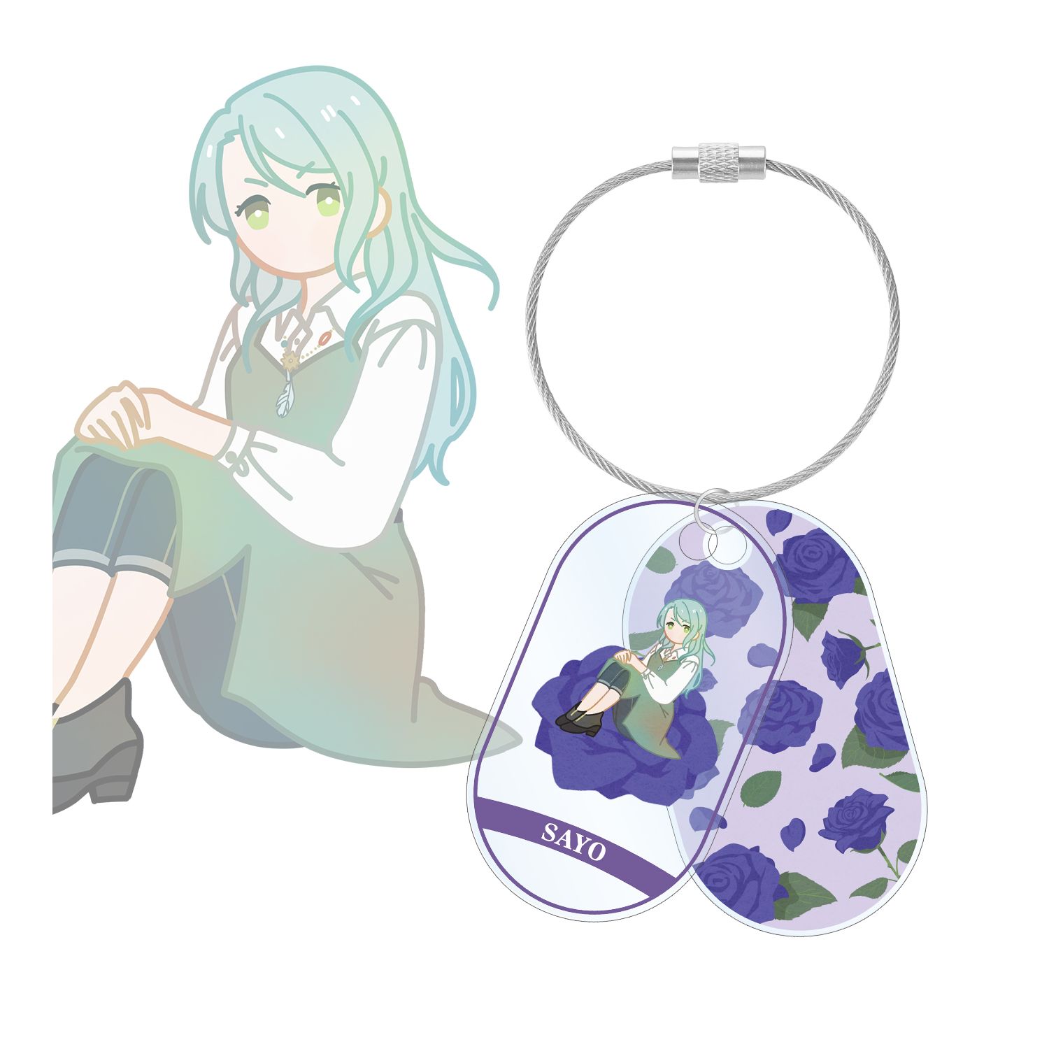 バンドリ! ガールズバンドパーティ! 氷川 紗夜 Botania 2連ワイヤーアクリルキーホルダー - AniSmile