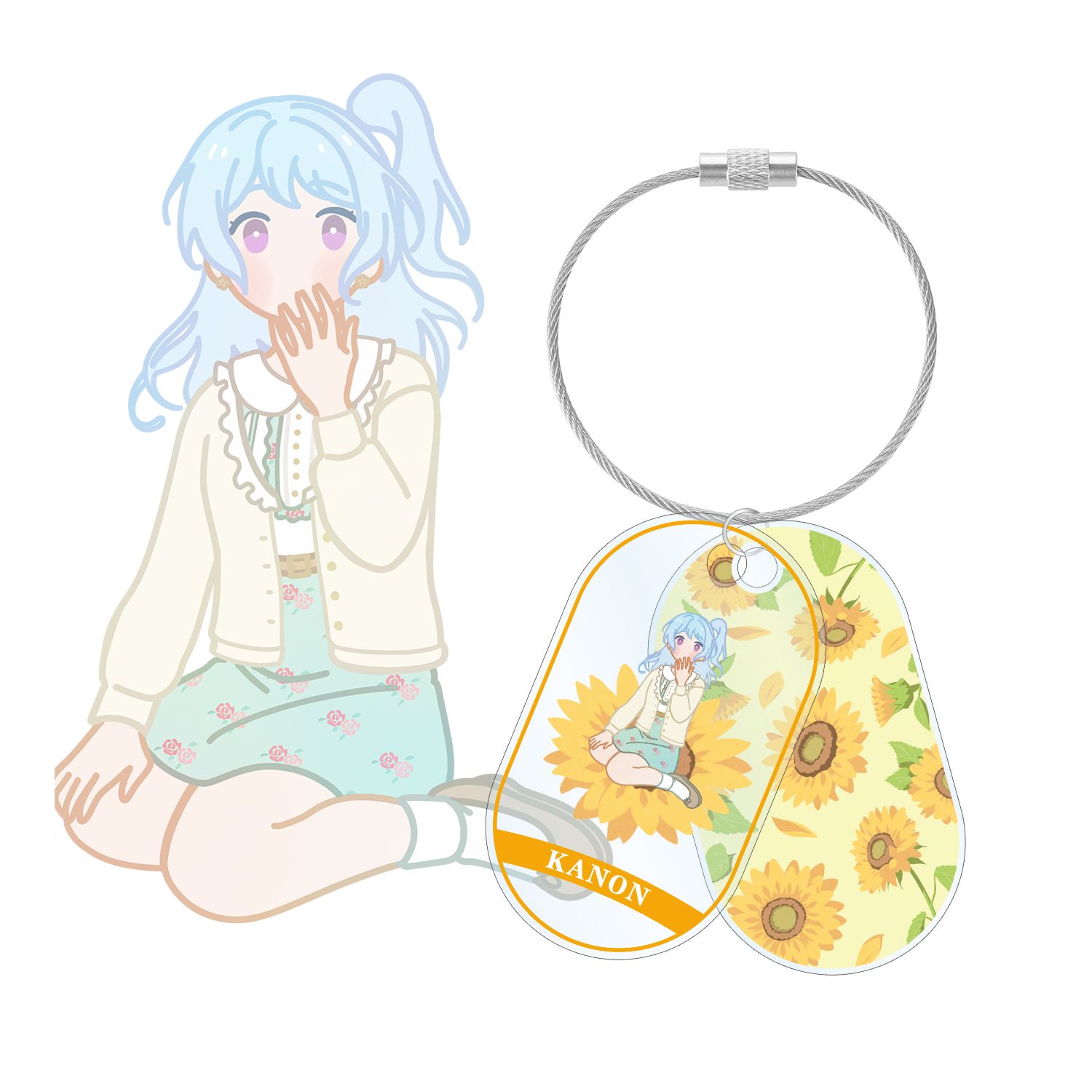 バンドリ! ガールズバンドパーティ! 松原 花音 Botania 2連ワイヤーアクリルキーホルダー - AniSmile