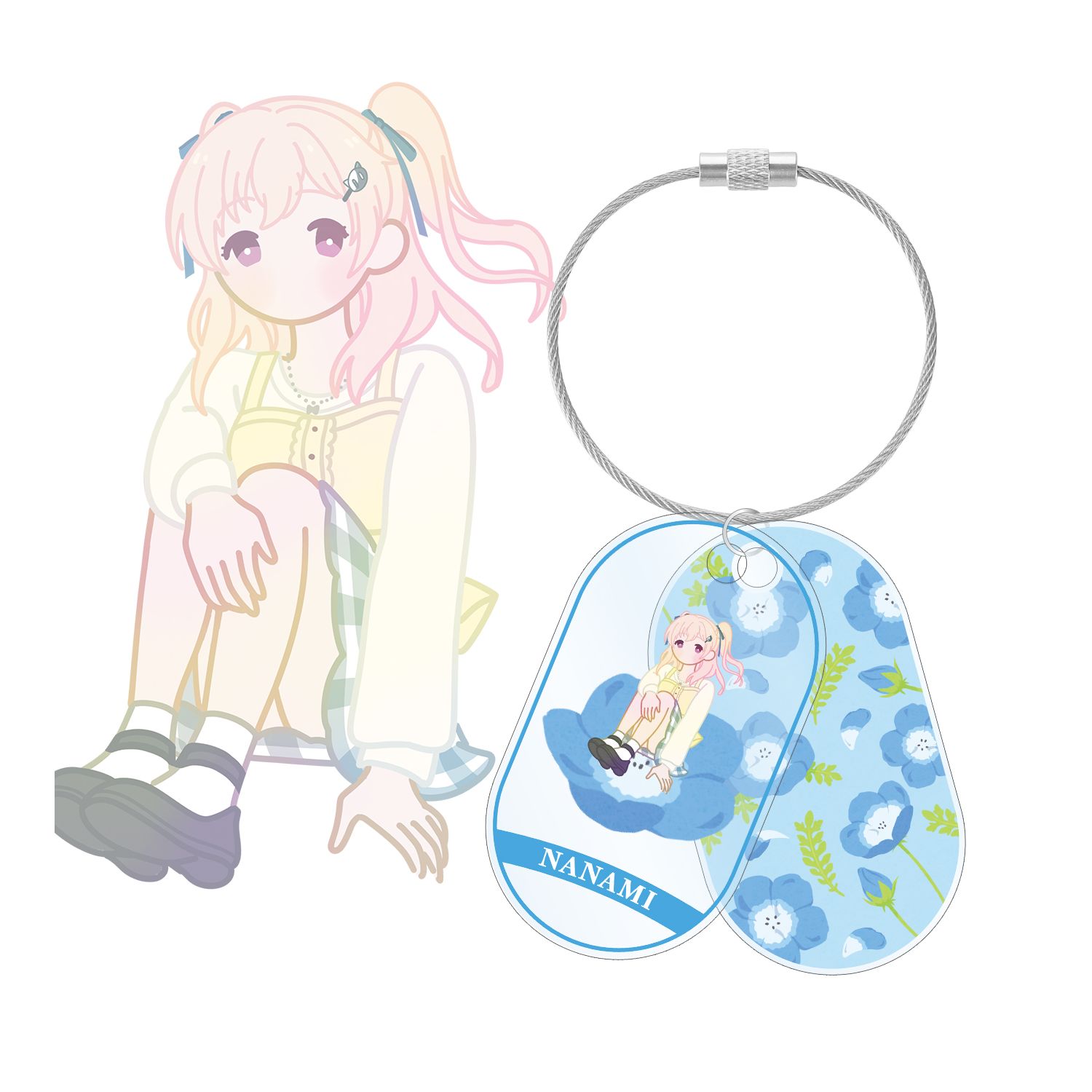 バンドリ! ガールズバンドパーティ! 広町 七深 Botania 2連ワイヤーアクリルキーホルダー - AniSmile