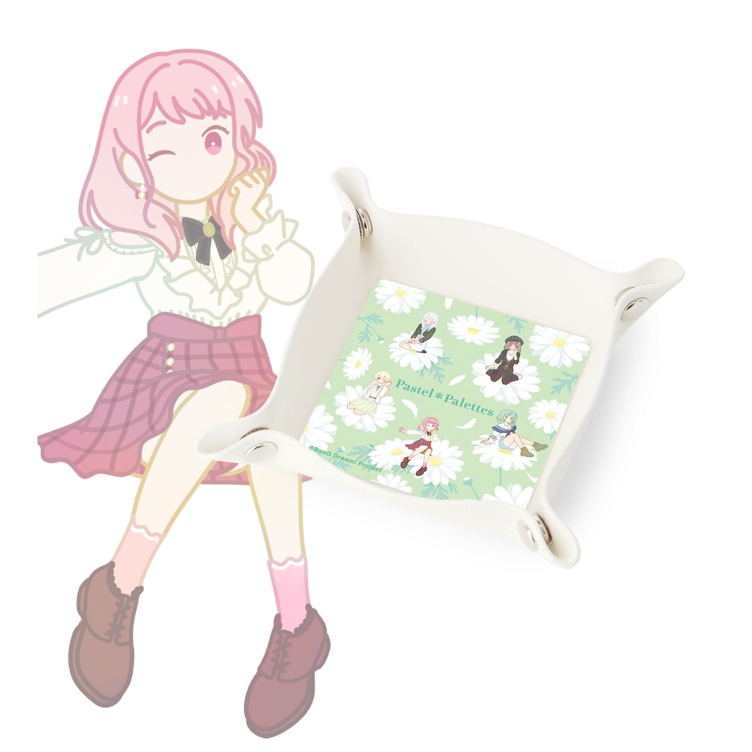 バンドリ! ガールズバンドパーティ! Pastel*Palettes Botania PUレザーマルチトレー - AniSmile