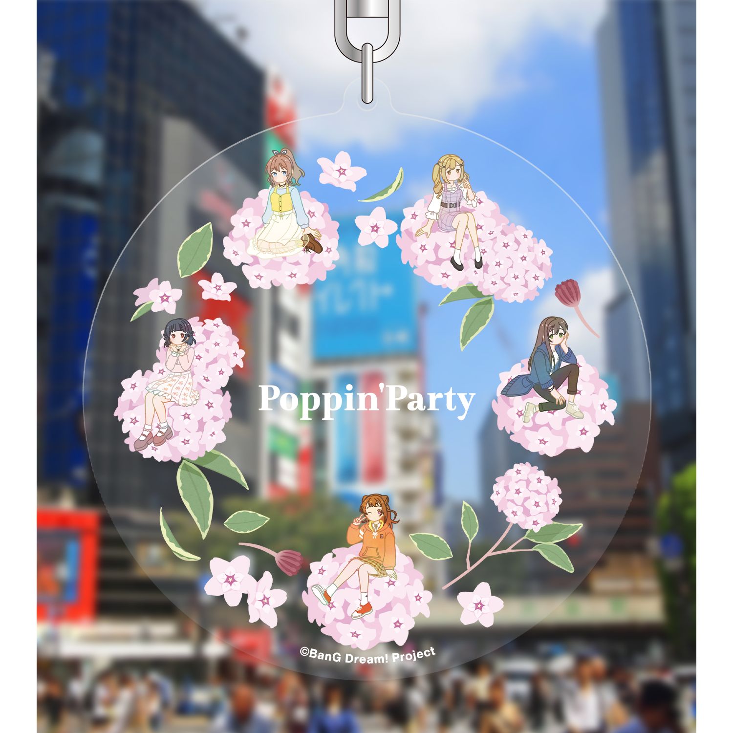 バンドリ! ガールズバンドパーティ! Poppin'Party Botania フラワーリース風BIGアクリルキーホルダー Image 3 | AniSmile