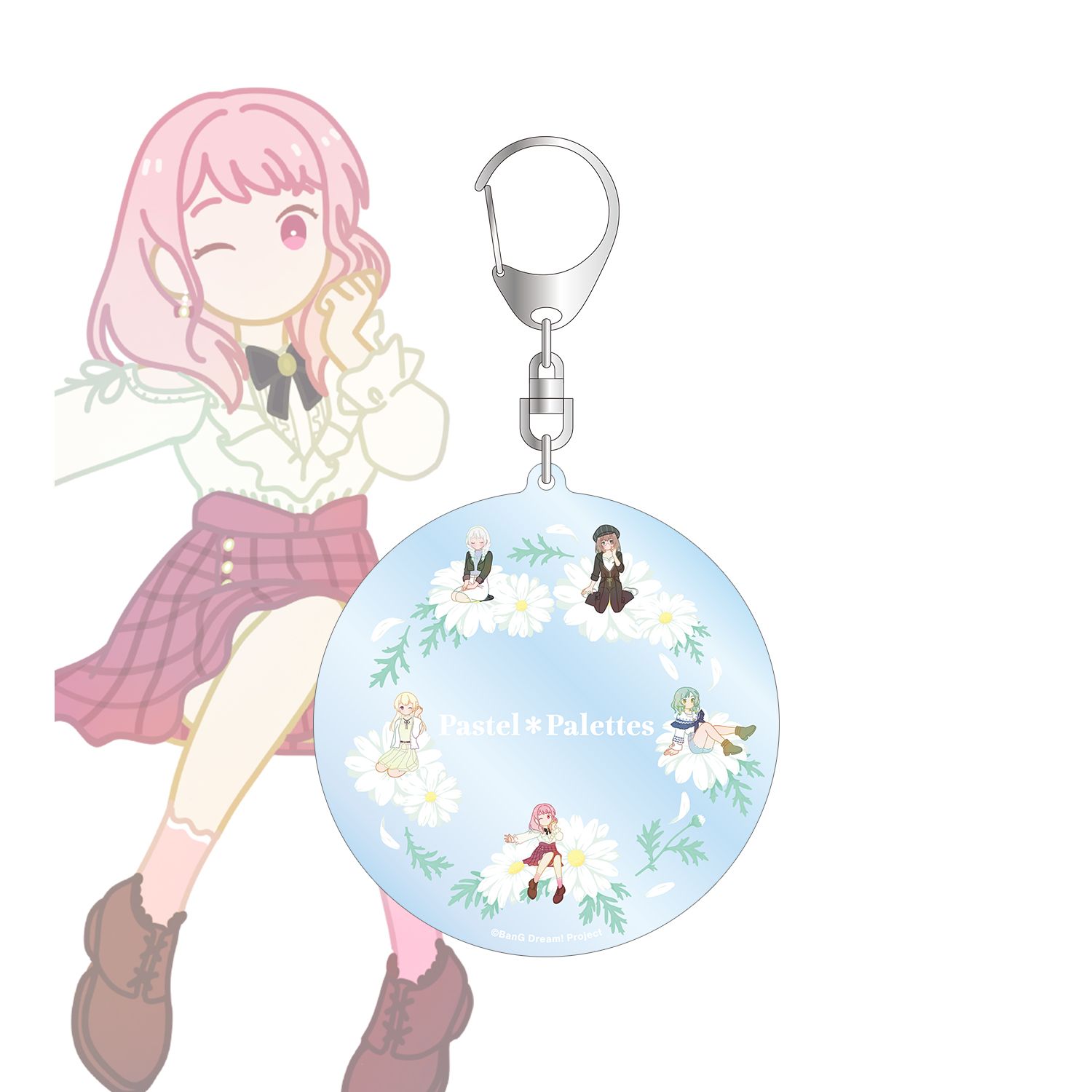バンドリ! ガールズバンドパーティ! Pastel*Palettes Botania フラワーリース風BIGアクリルキーホルダー - AniSmile
