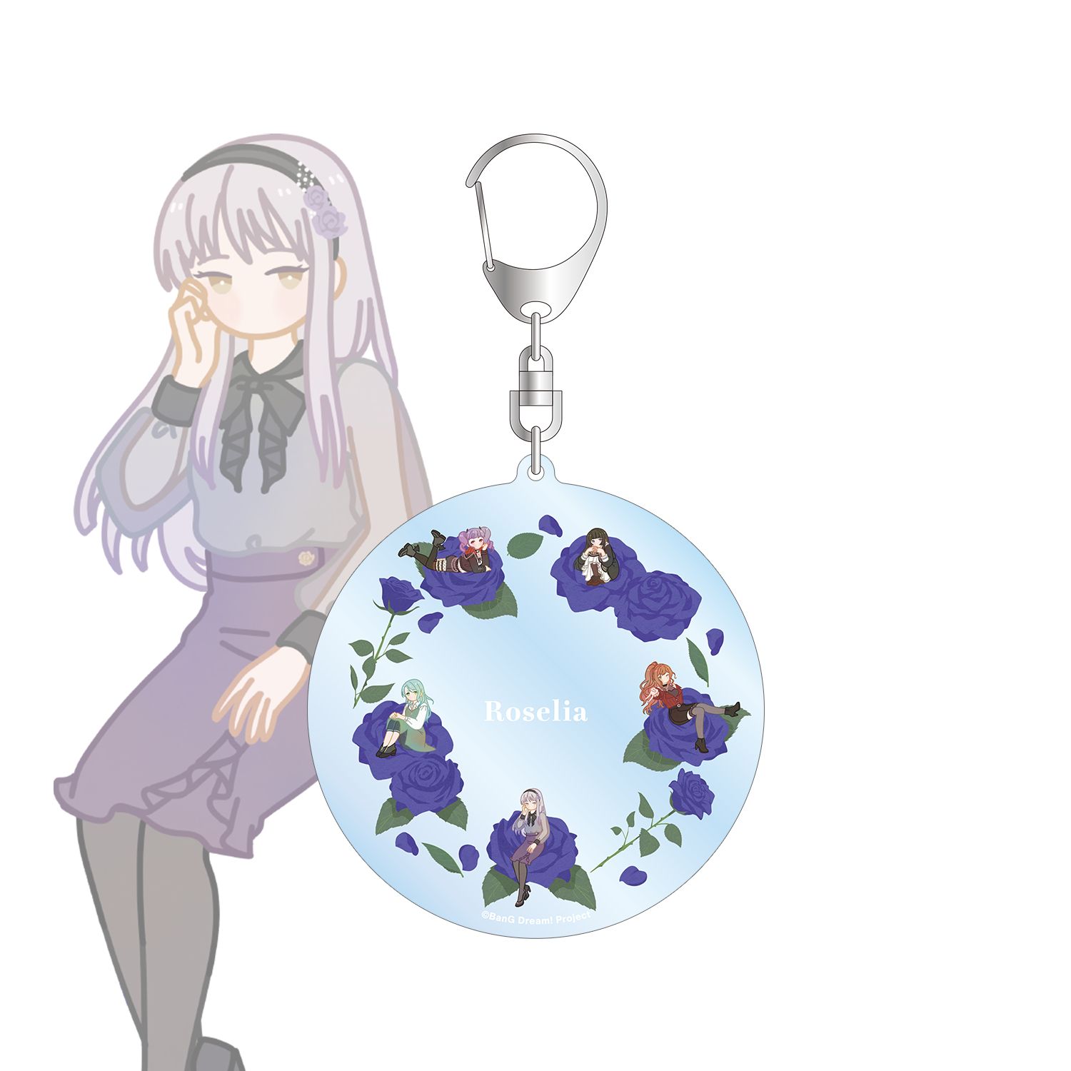 バンドリ! ガールズバンドパーティ! Roselia Botania フラワーリース風BIGアクリルキーホルダー - AniSmile