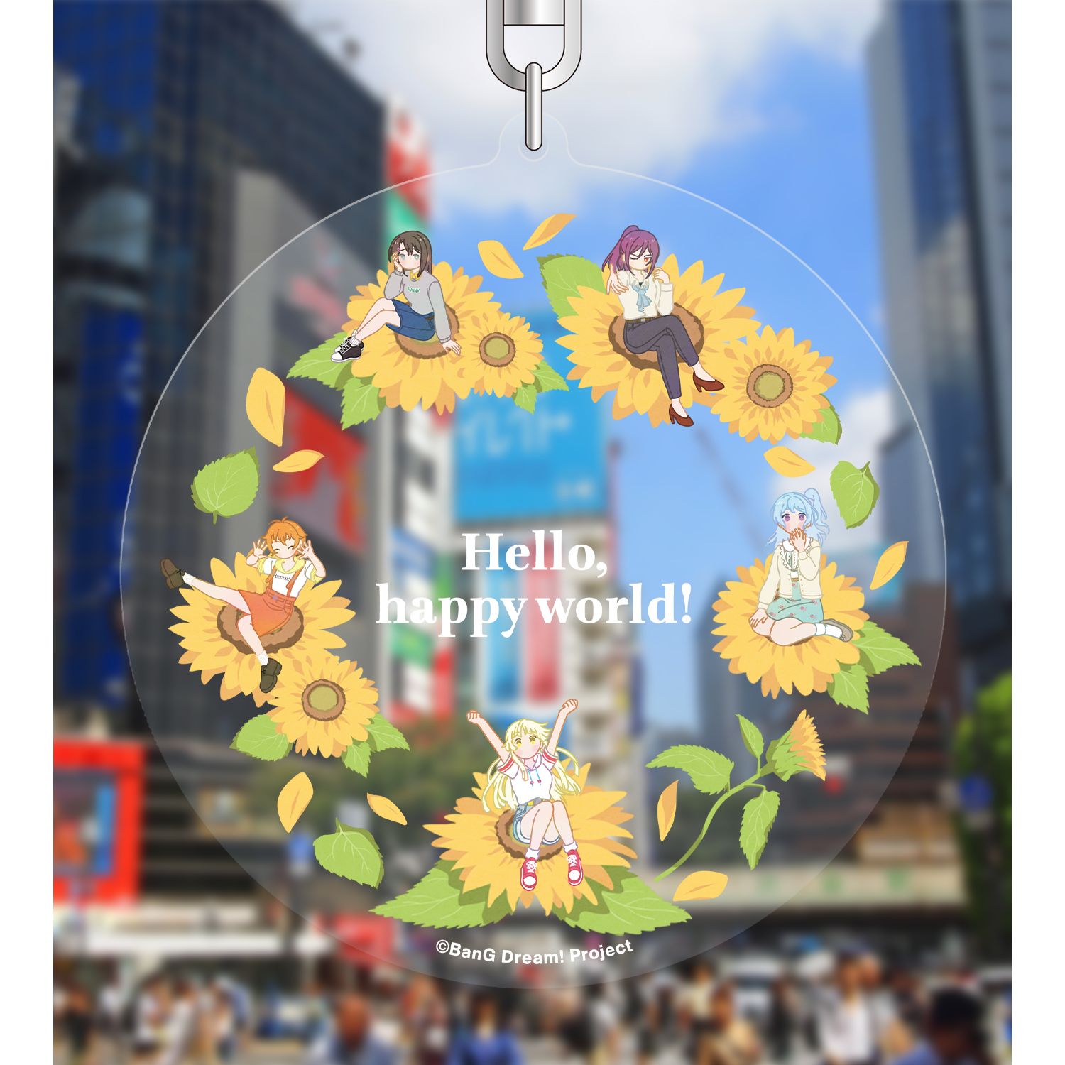 バンドリ! ガールズバンドパーティ! ハロー、ハッピーワールド! Botania フラワーリース風BIGアクリルキーホルダー Image 3 | AniSmile