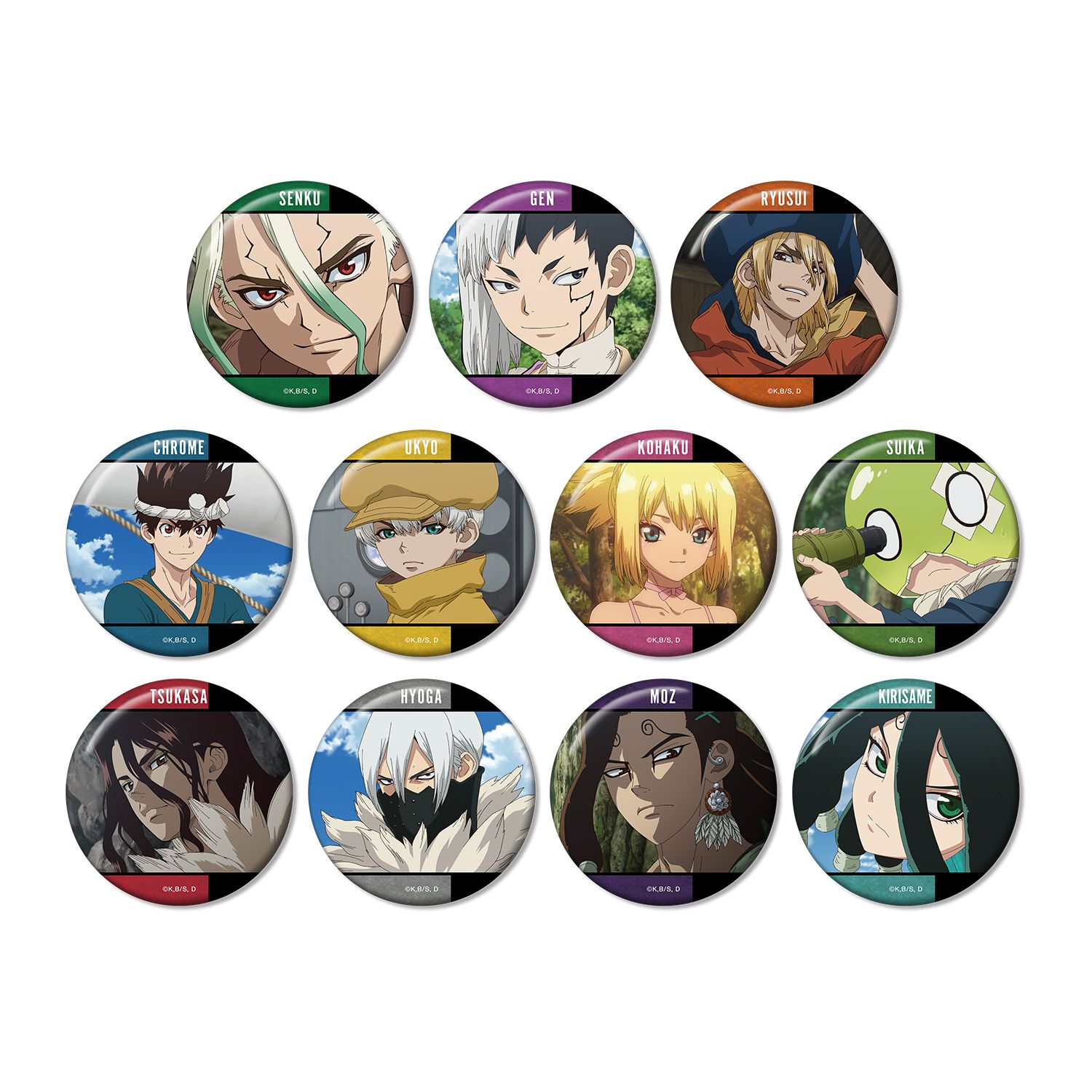 TVアニメ「Dr.STONE」 トレーディング場面写缶バッジ vol.2(単位/単品) - official product image | AniSmile