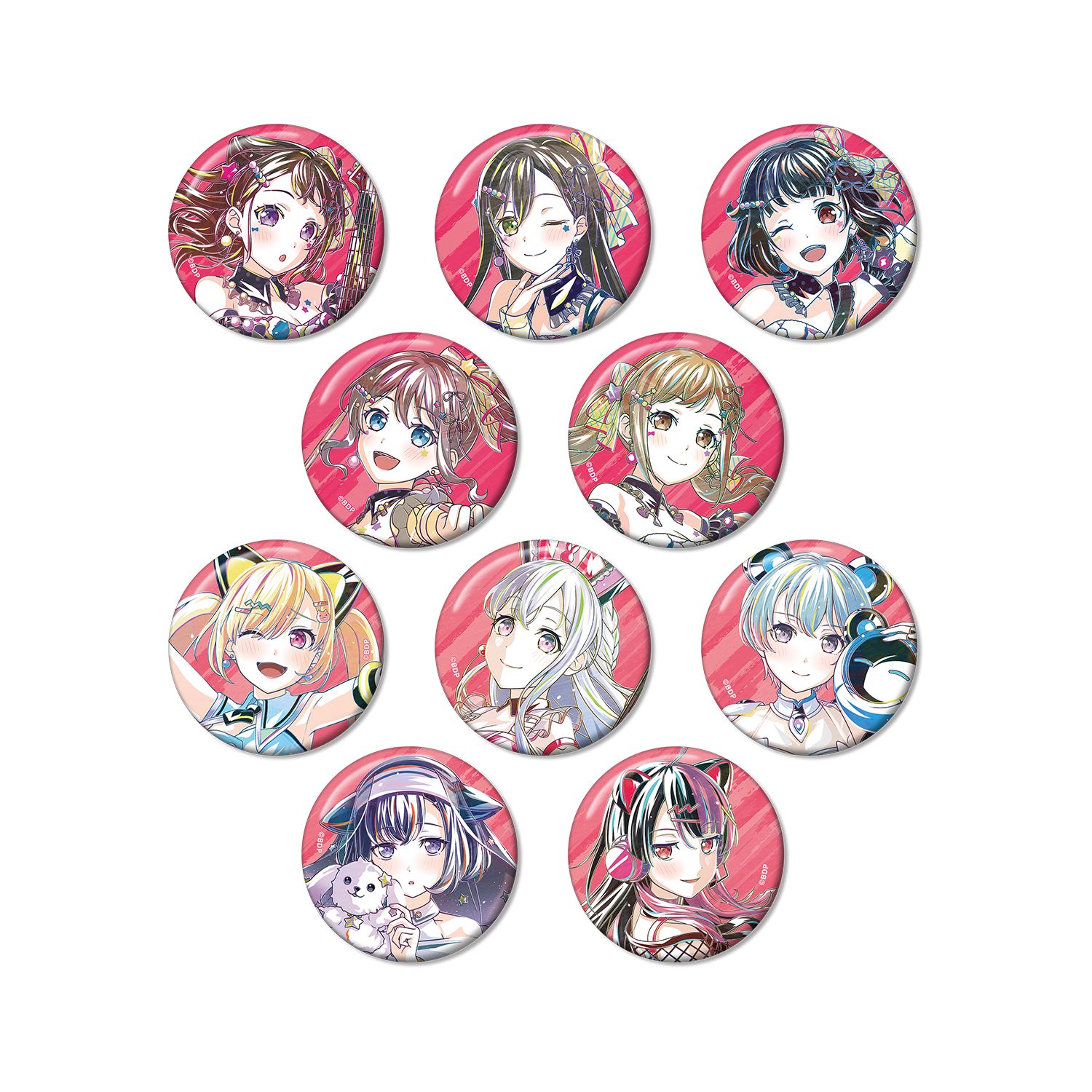 BanG Dream! トレーディング Ani-Art 第6弾 缶バッジ ver.A(単位/単品) - official product image | AniSmile