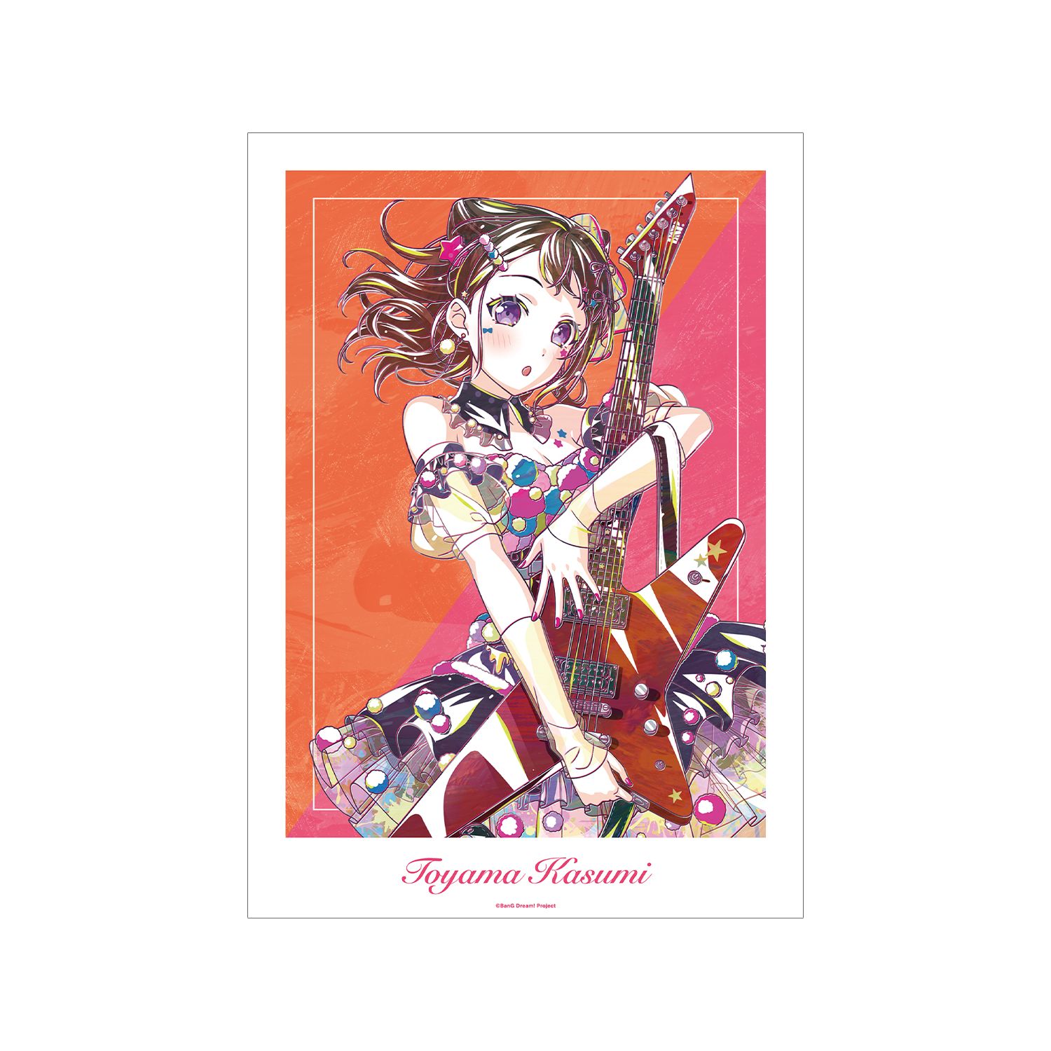 BanG Dream! 戸山 香澄 Ani-Art 第6弾 A3マット加工ポスター - official product image | AniSmile