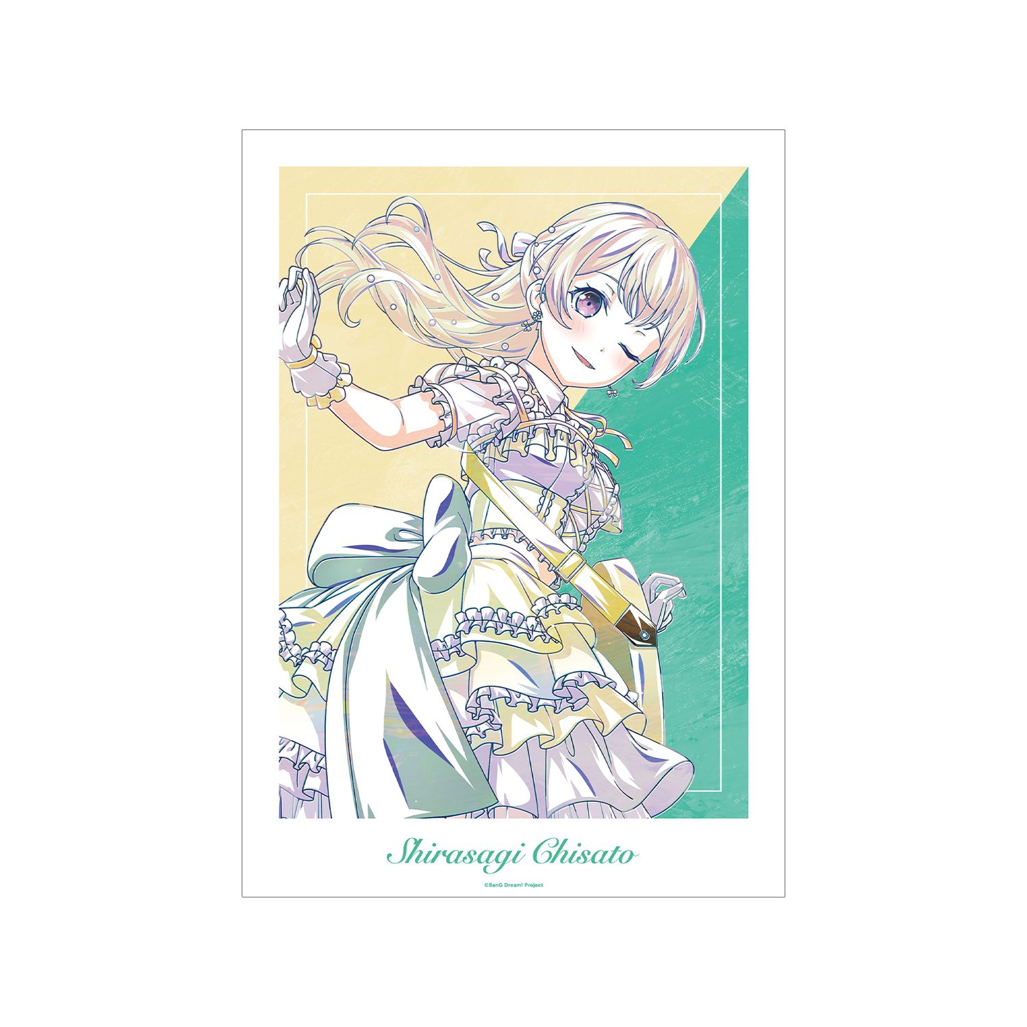 BanG Dream! 白鷺 千聖 Ani-Art 第6弾 A3マット加工ポスター - official product image | AniSmile