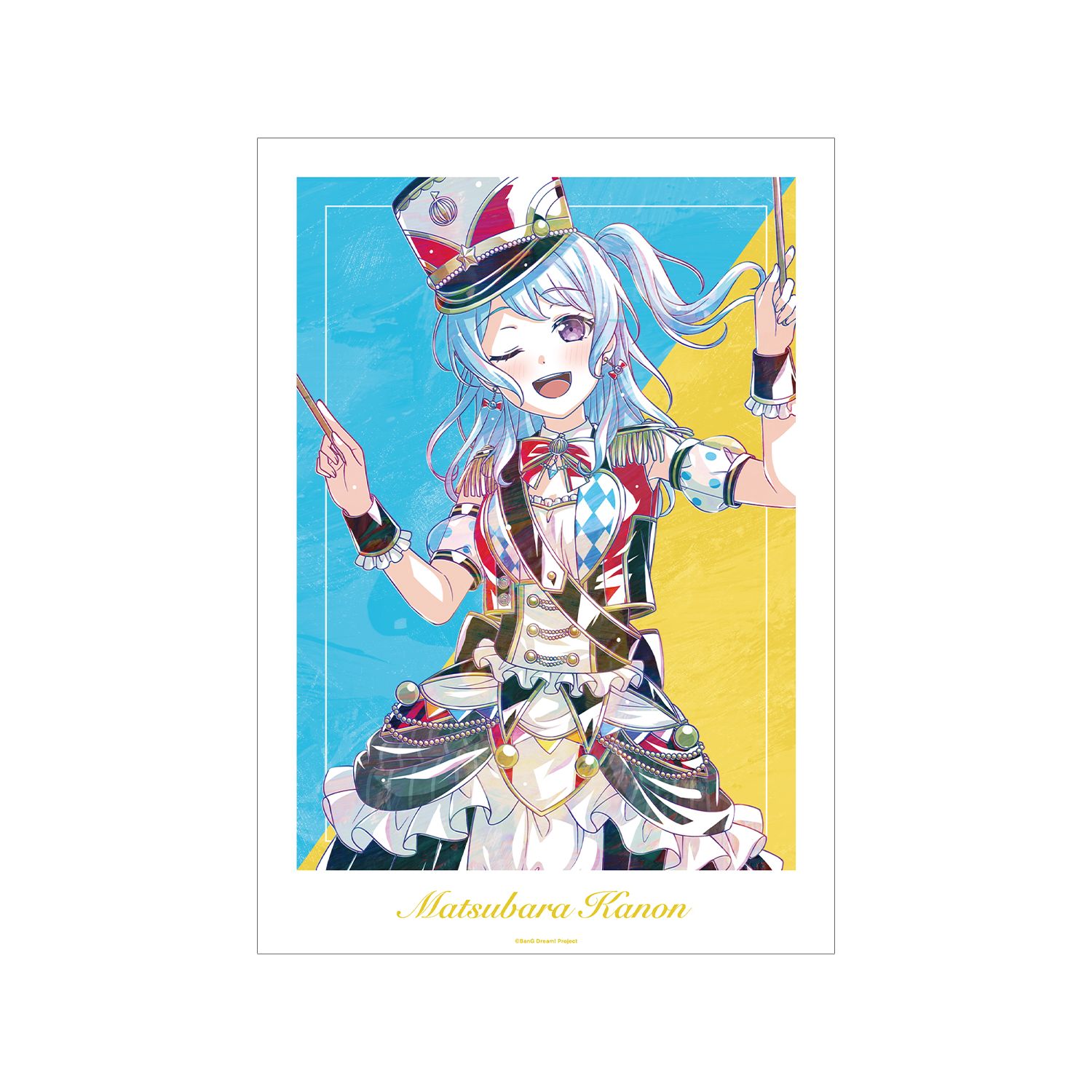 BanG Dream! 松原 花音 Ani-Art 第6弾 A3マット加工ポスター - official product image | AniSmile