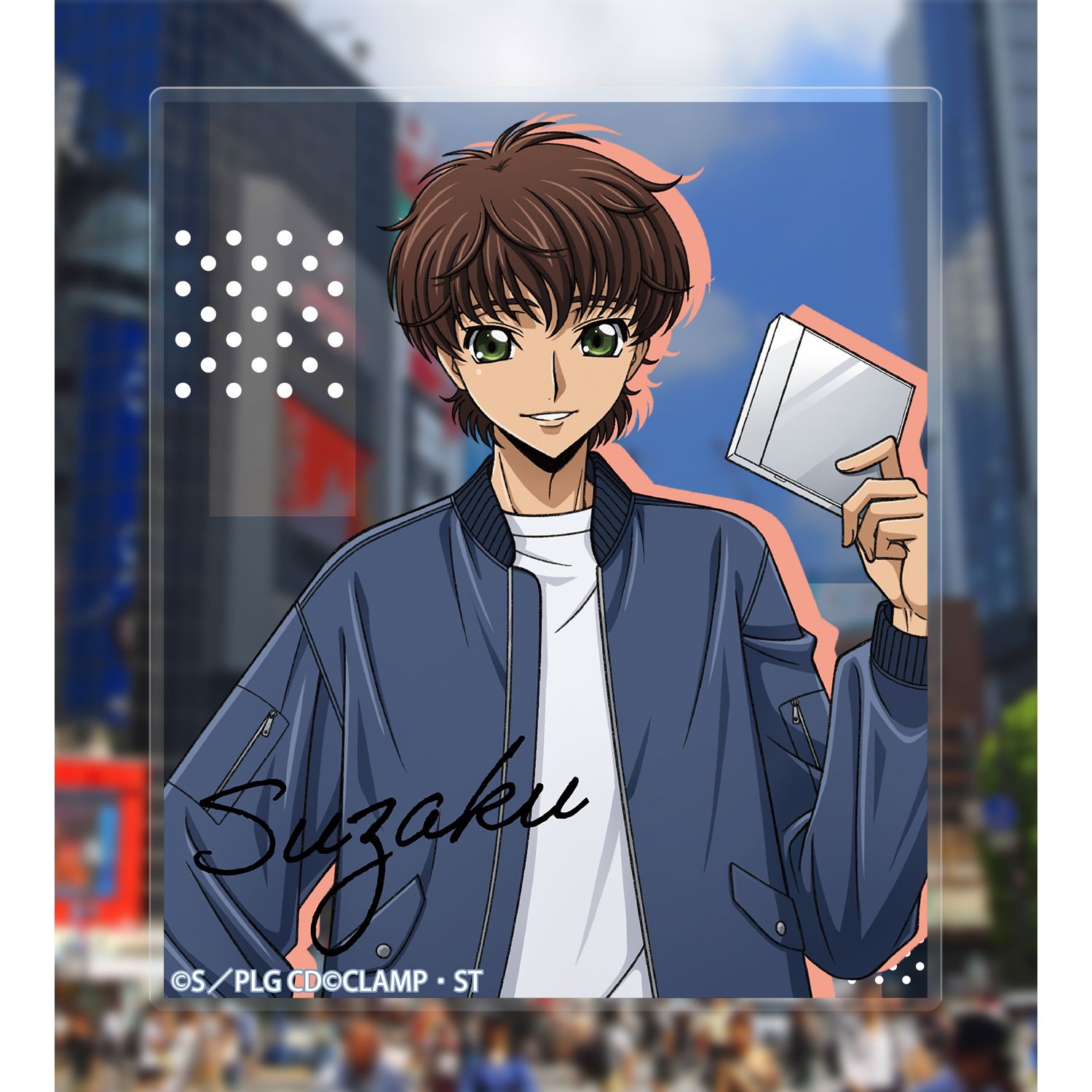 コードギアス 反逆のルルーシュ 描き下ろし スザク 音楽ver. アクリルカード 画像 3 | AniSmile
