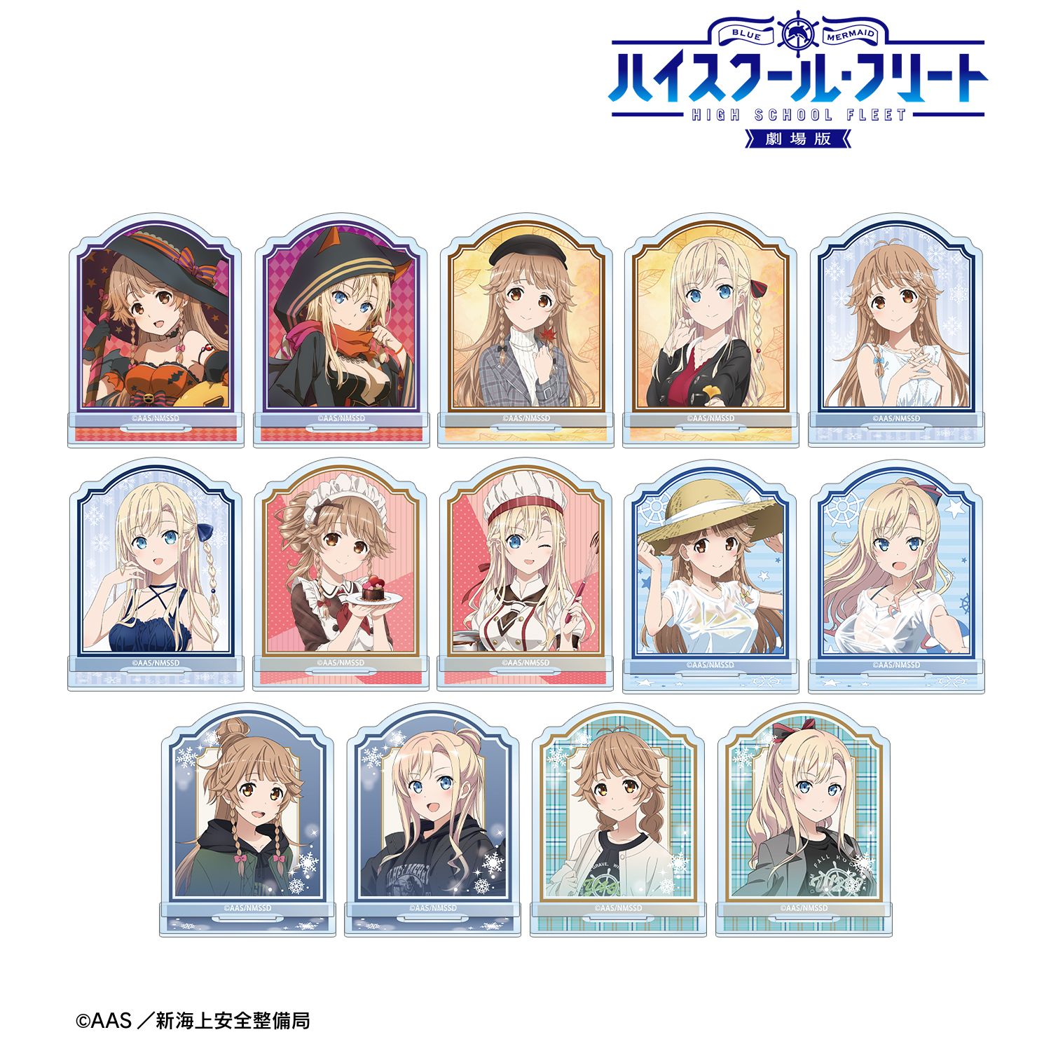 劇場版 ハイスクール・フリート 描き下ろし ココ・ミーナ トレーディングアクリルスタンド(単位/単品) 图片 4 | AniSmile