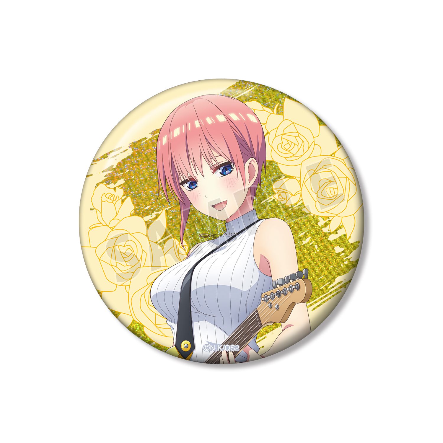 五等分の花嫁* 描き下ろし 中野一花 ギター演奏ver. 75mmホログラム缶バッジ - AniSmile