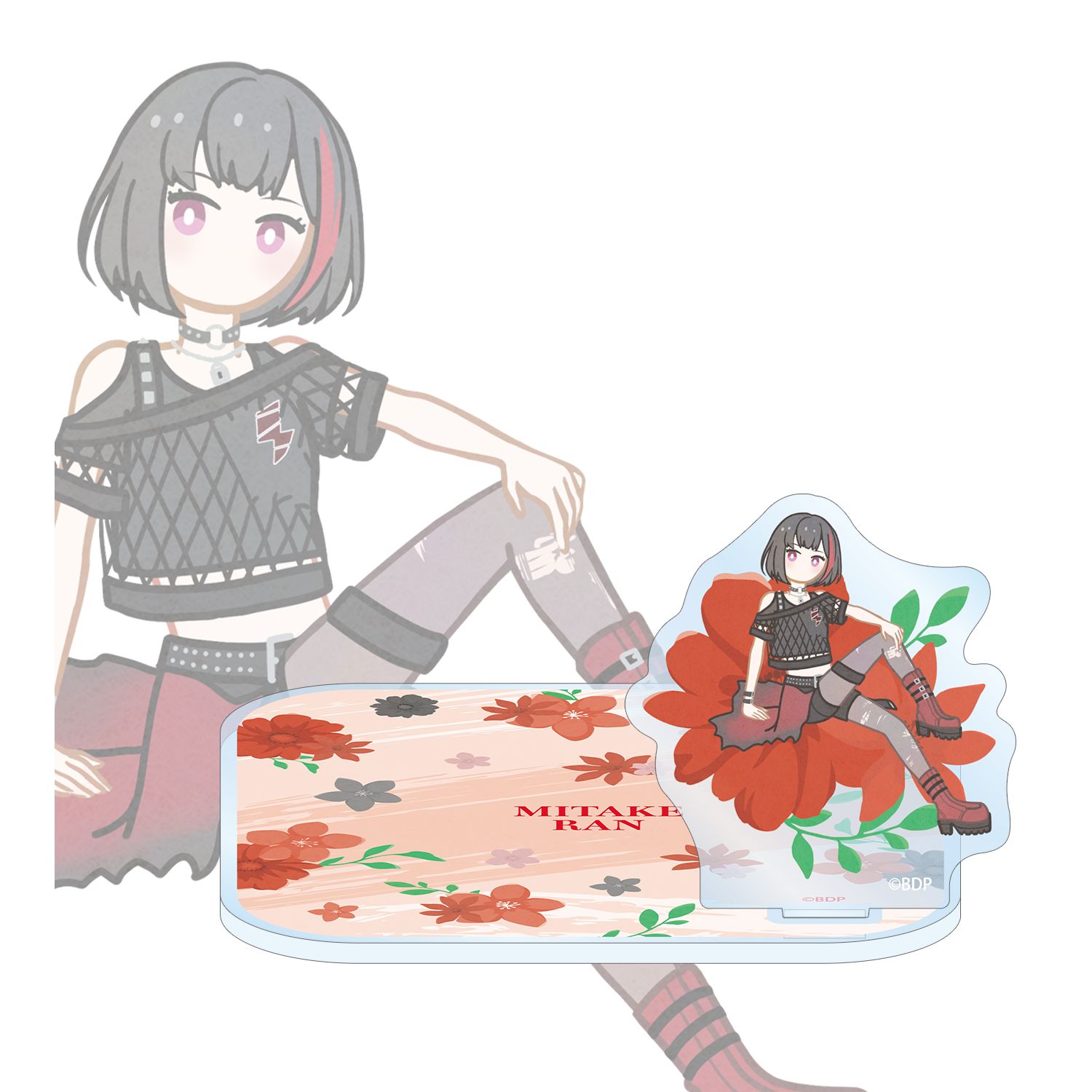 BanG Dream! 美竹 蘭 Botania アクリルスタンド付きコースター - official product image | AniSmile