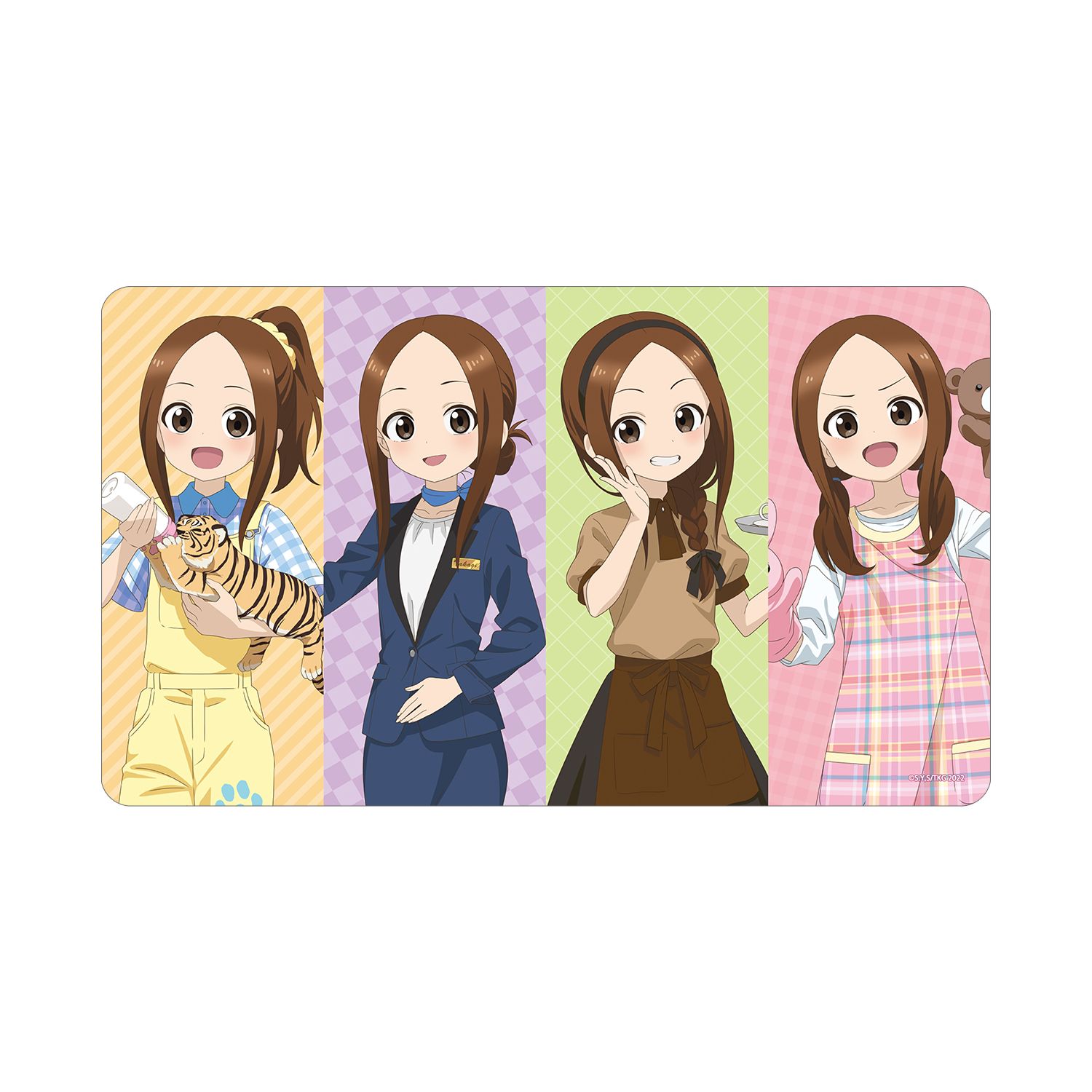 からかい上手の高木さん 描き下ろし 高木さん 集合 お仕事体験ver. 第2弾 マルチデスクマット - AniSmile