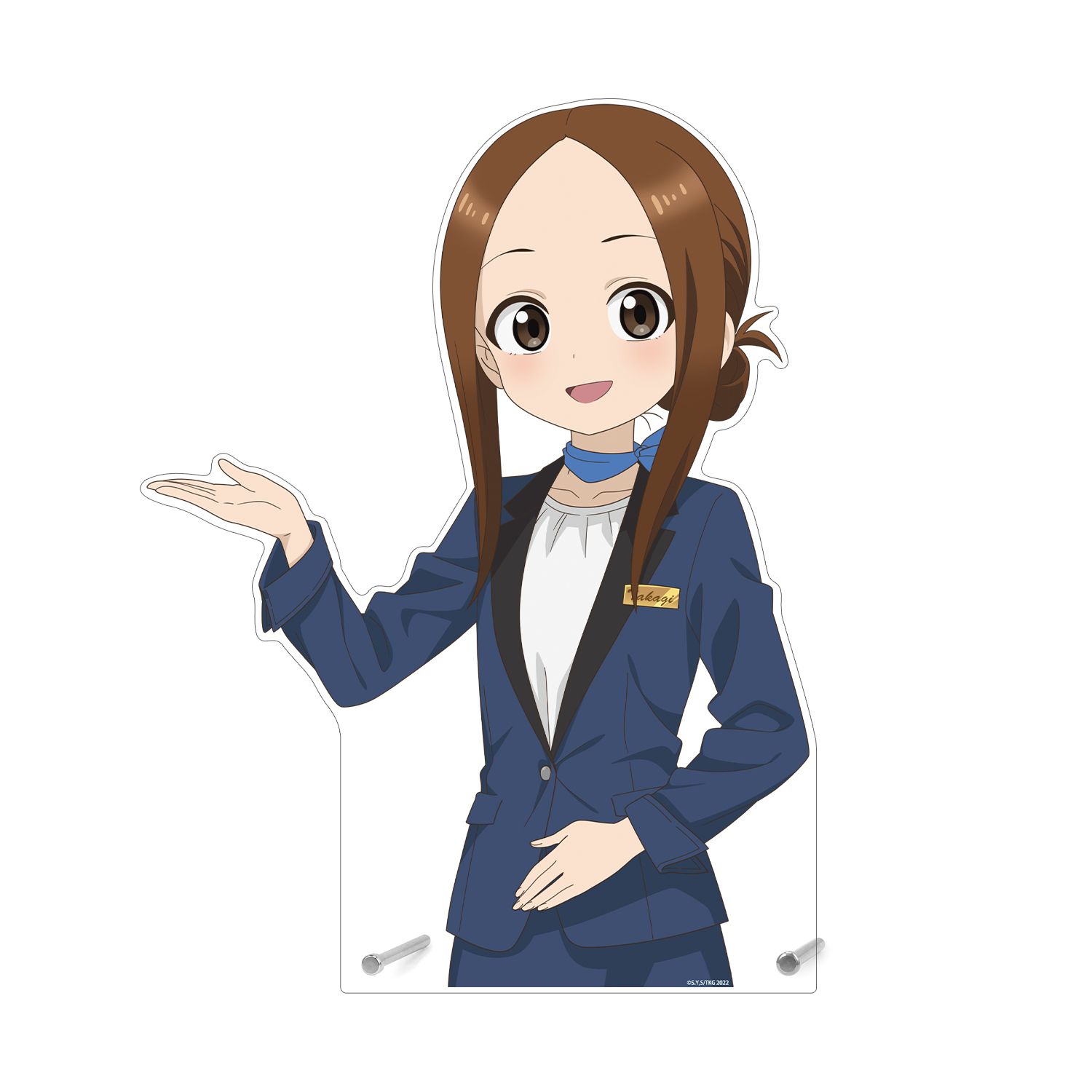 からかい上手の高木さん 描き下ろし 高木さん ホテルコンシェルジュ お仕事体験ver. 第2弾 特大ダイカットアクリルパネル - AniSmile
