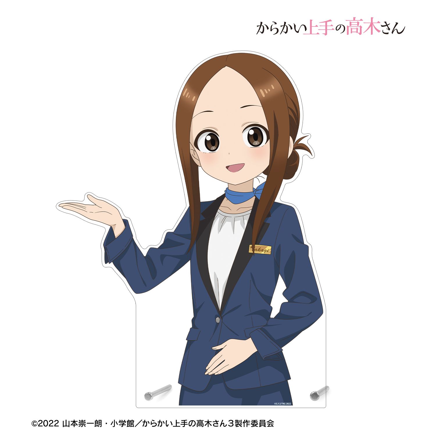 からかい上手の高木さん 描き下ろし 高木さん ホテルコンシェルジュ お仕事体験ver. 第2弾 特大ダイカットアクリルパネル Image 2 | AniSmile