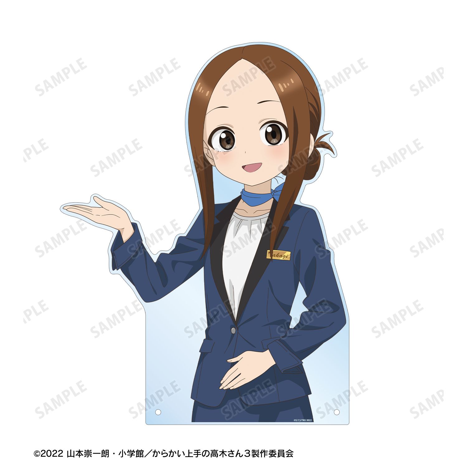 からかい上手の高木さん 描き下ろし 高木さん ホテルコンシェルジュ お仕事体験ver. 第2弾 特大ダイカットアクリルパネル Image 3 | AniSmile