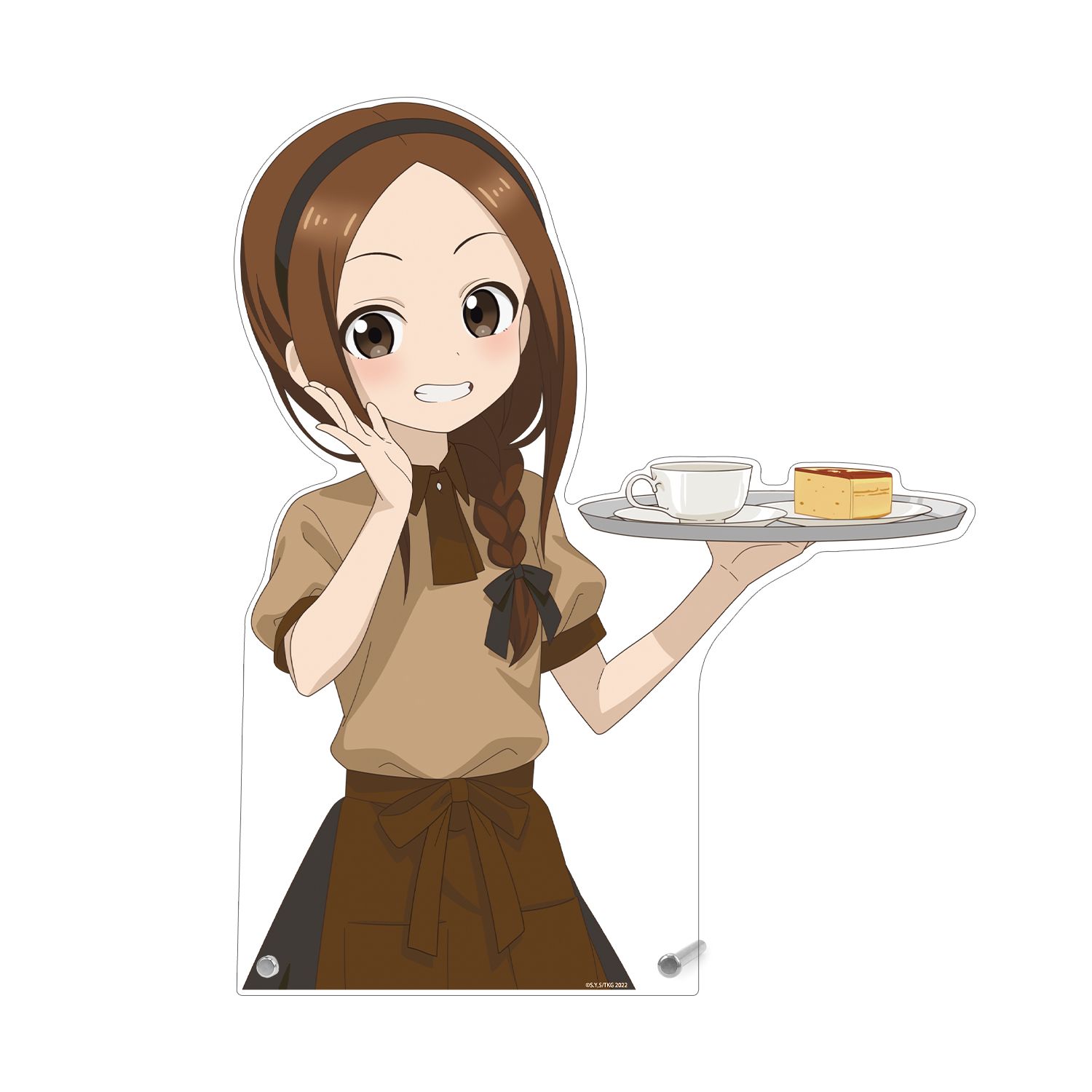 からかい上手の高木さん 描き下ろし 高木さん カフェ店員 お仕事体験ver. 第2弾 特大ダイカットアクリルパネル - AniSmile