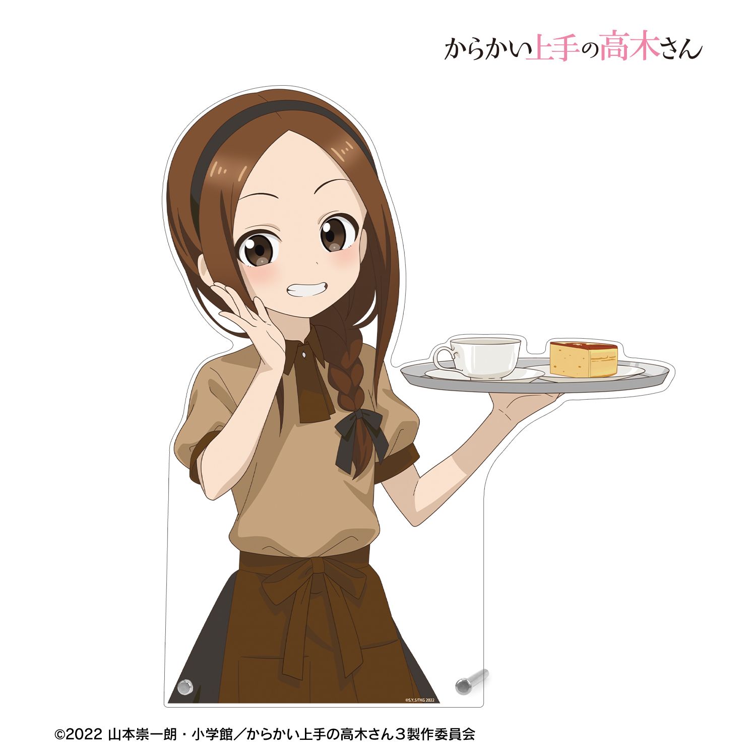 からかい上手の高木さん 描き下ろし 高木さん カフェ店員 お仕事体験ver. 第2弾 特大ダイカットアクリルパネル Image 2 | AniSmile