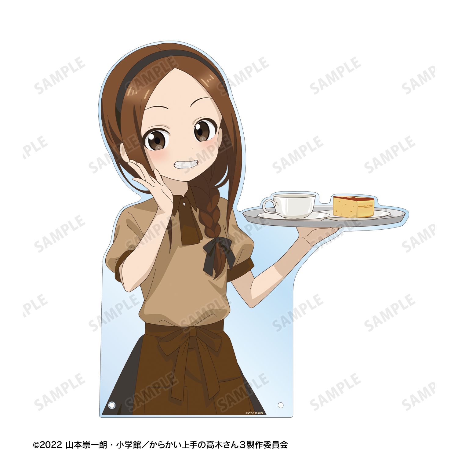 からかい上手の高木さん 描き下ろし 高木さん カフェ店員 お仕事体験ver. 第2弾 特大ダイカットアクリルパネル Image 3 | AniSmile