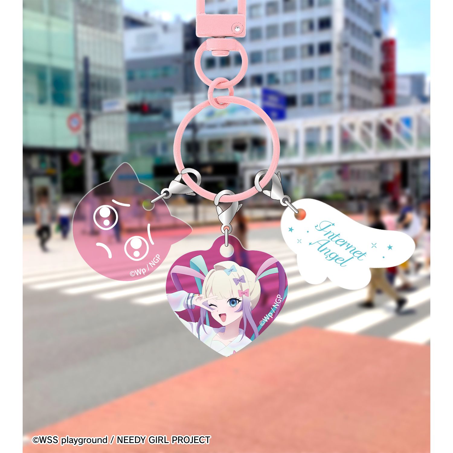アニメ「NEEDY GIRL OVERDOSE」 超てんちゃん じゃらじゃら3連アクリルチャーム 图片 6 | AniSmile