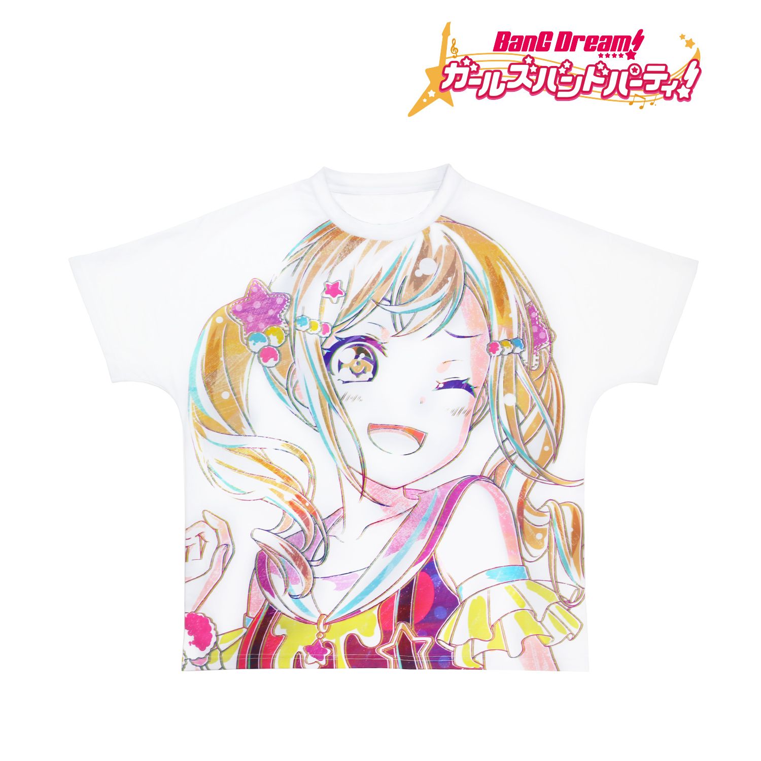 BanG Dream! ガールズバンドパーティ! Ani-Art フルグラフィックTシャツ 市ヶ谷有咲 (Poppin’Party)ユニセックス(サイズ/L) 画像 3 | AniSmile