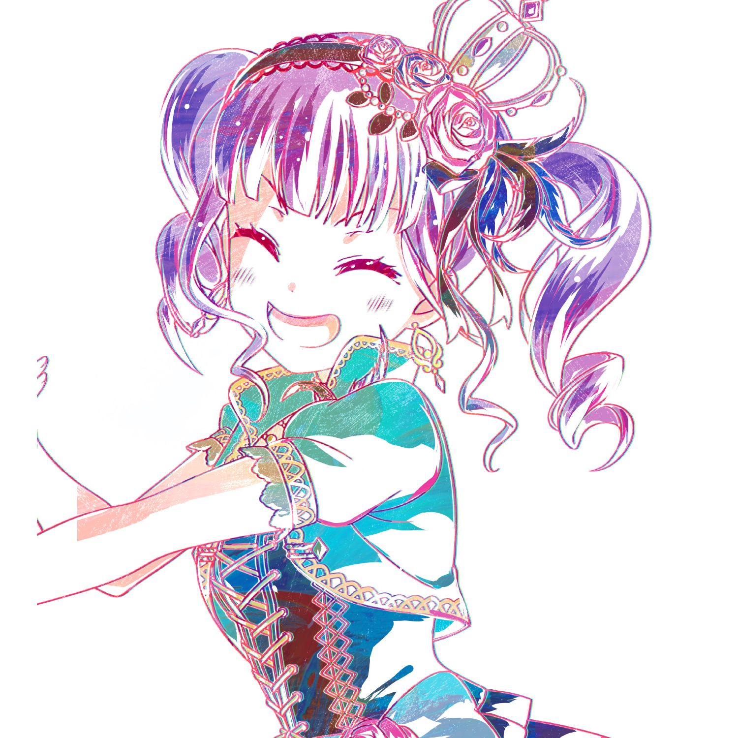 BanG Dream! ガールズバンドパーティ! Ani-Art フルグラフィックTシャツ 宇田川あこ (Roselia)ユニセックス(サイズ/S) 画像 5 | AniSmile
