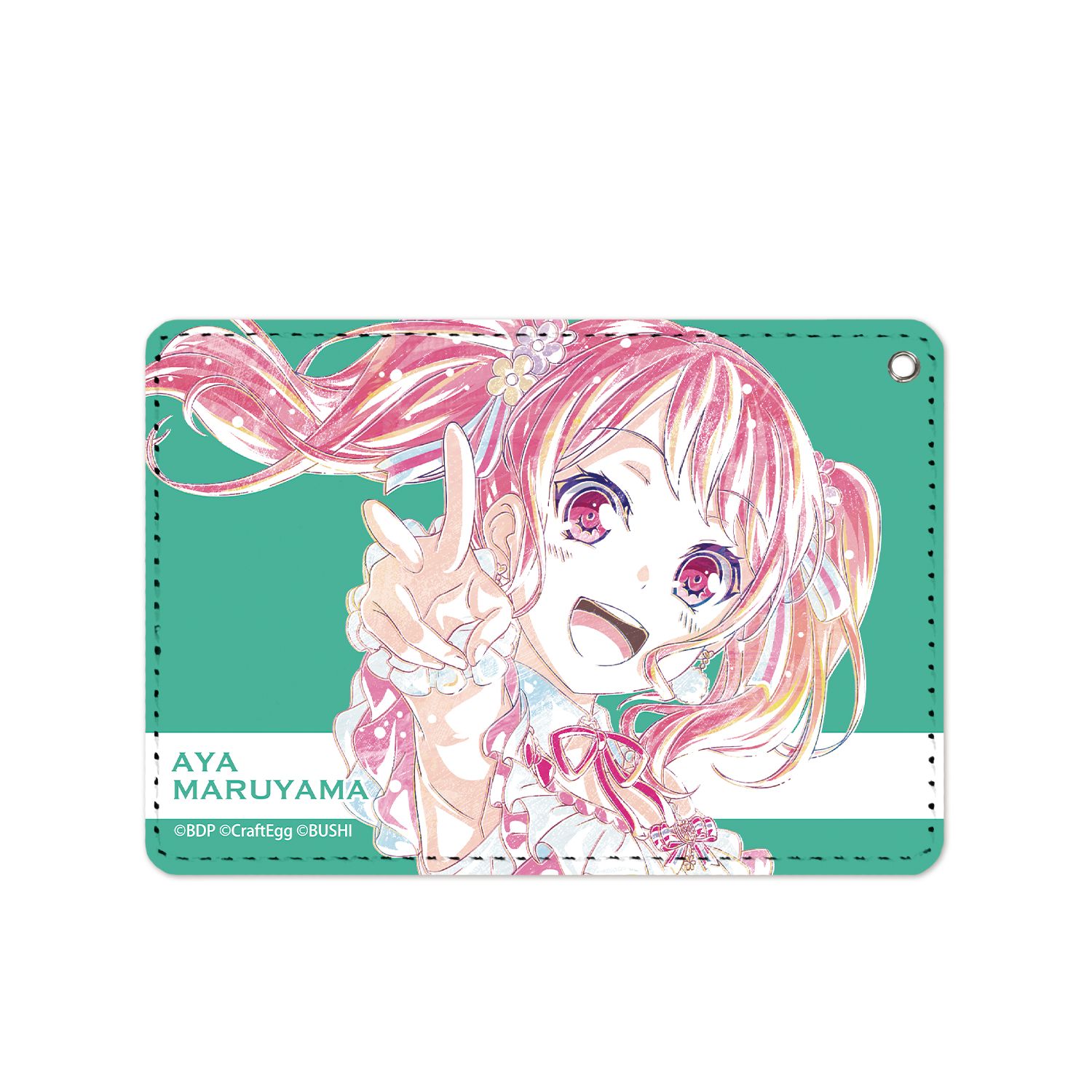 BanG Dream! ガールズバンドパーティ! 丸山彩 Ani-Art 1ポケットパスケース - official product image | AniSmile