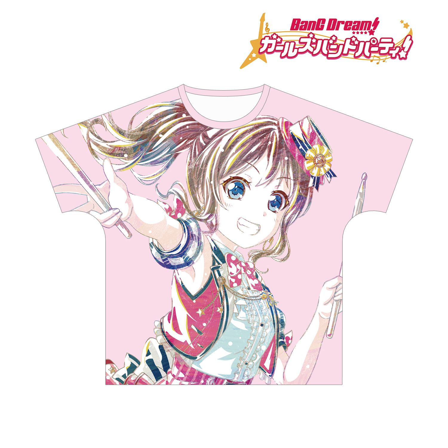 BanG Dream! ガールズバンドパーティ! 山吹沙綾 Ani-Art フルグラフィックTシャツ vol.2ユニセックス(サイズ/XL) 画像 3 | AniSmile