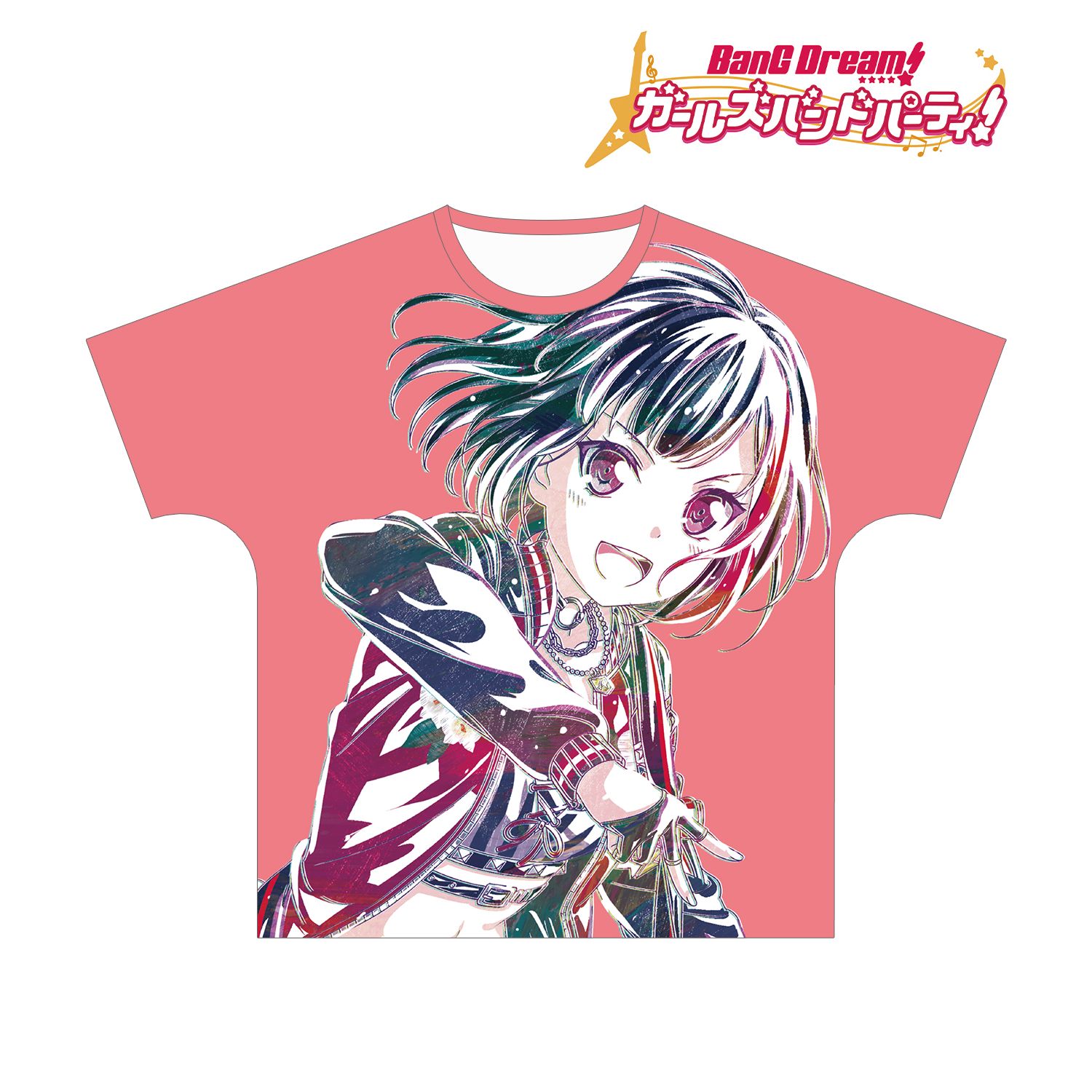 BanG Dream! ガールズバンドパーティ! 美竹蘭 Ani-Art フルグラフィックTシャツ vol.2ユニセックス(サイズ/XL) 画像 3 | AniSmile