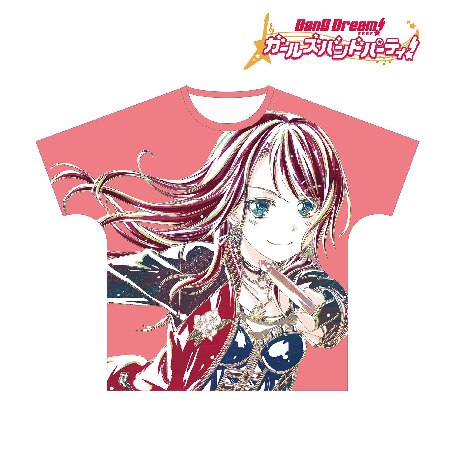 BanG Dream! ガールズバンドパーティ! 宇田川巴 Ani-Art フルグラフィックTシャツ vol.2ユニセックス(サイズ/XL) 画像 3 | AniSmile