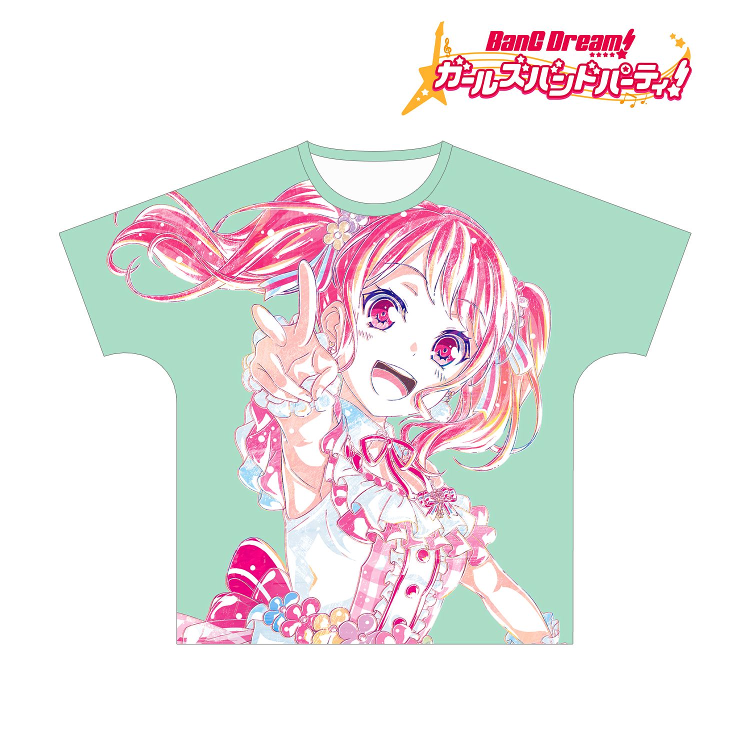 BanG Dream! ガールズバンドパーティ! 丸山彩 Ani-Art フルグラフィックTシャツ vol.2ユニセックス(サイズ/S) 画像 2 | AniSmile