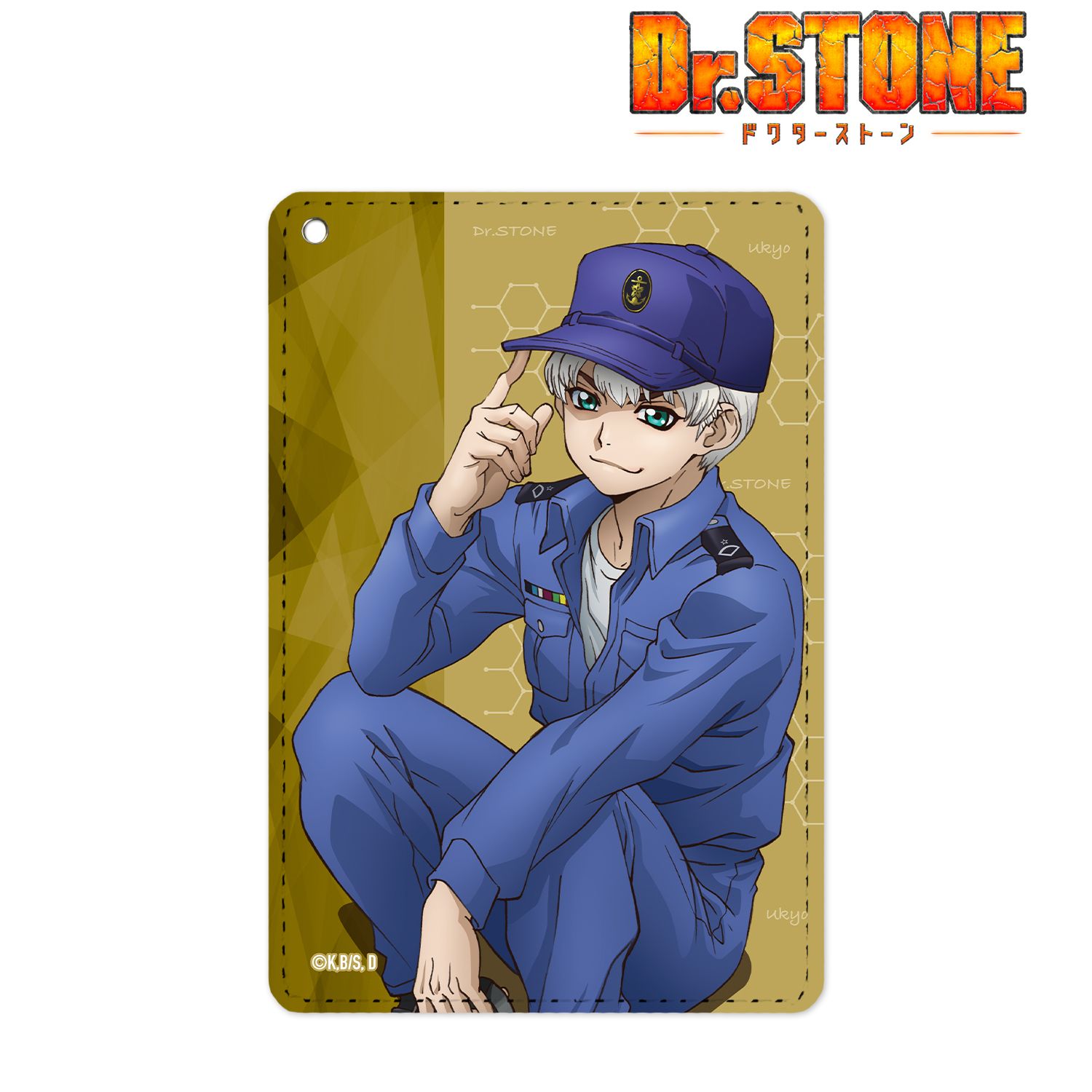 TVアニメ「Dr.STONE」 描き下ろしイラスト 西園寺羽京 石化前ver. 1ポケットパスケース 画像 3 | AniSmile